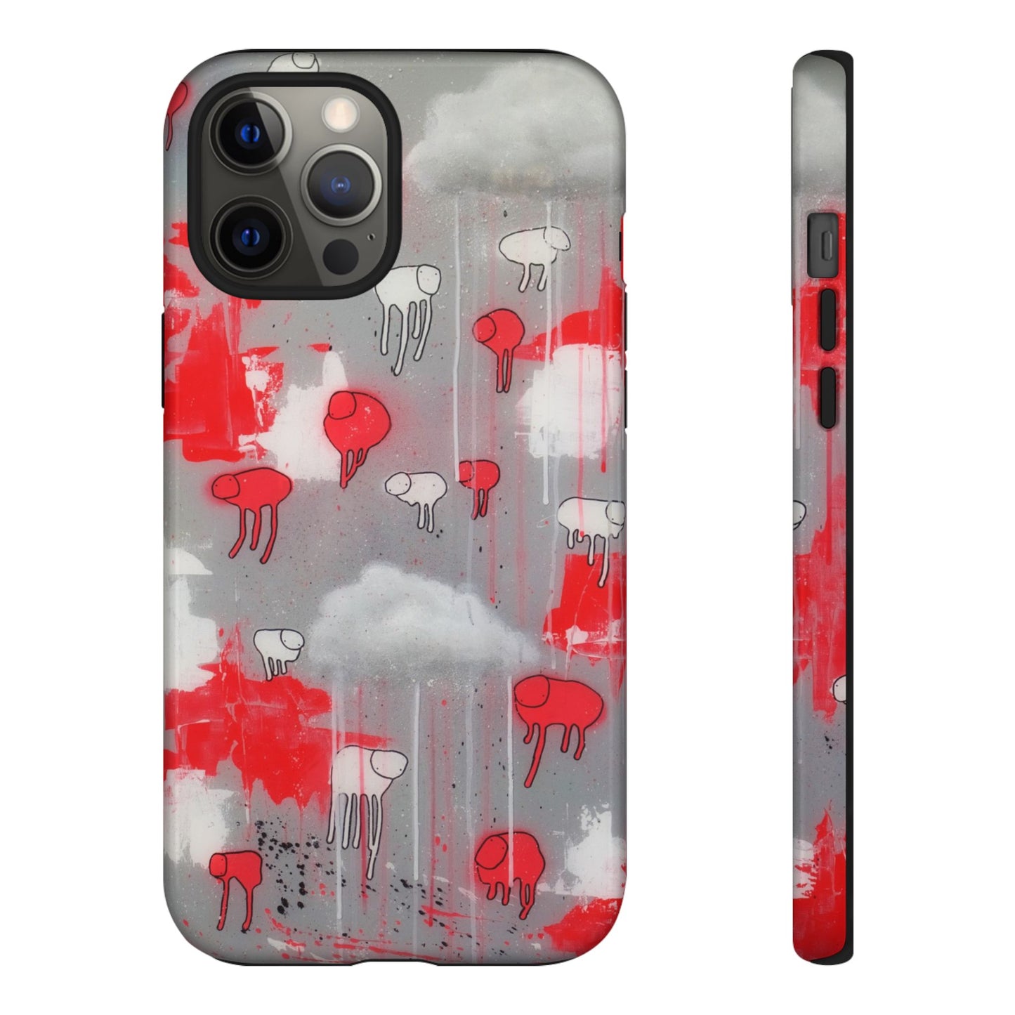 RAINING COWS "Red Falls Night" Phone Case