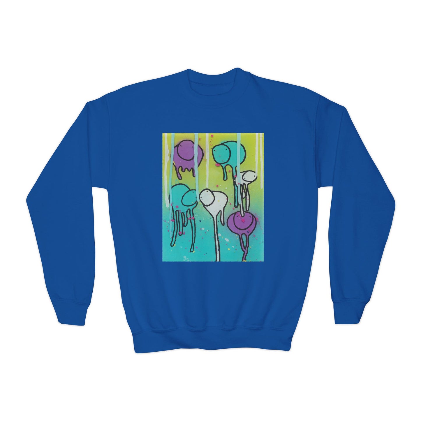 RAINING COWS "Lime Sunrise" Kids Sweatshirt