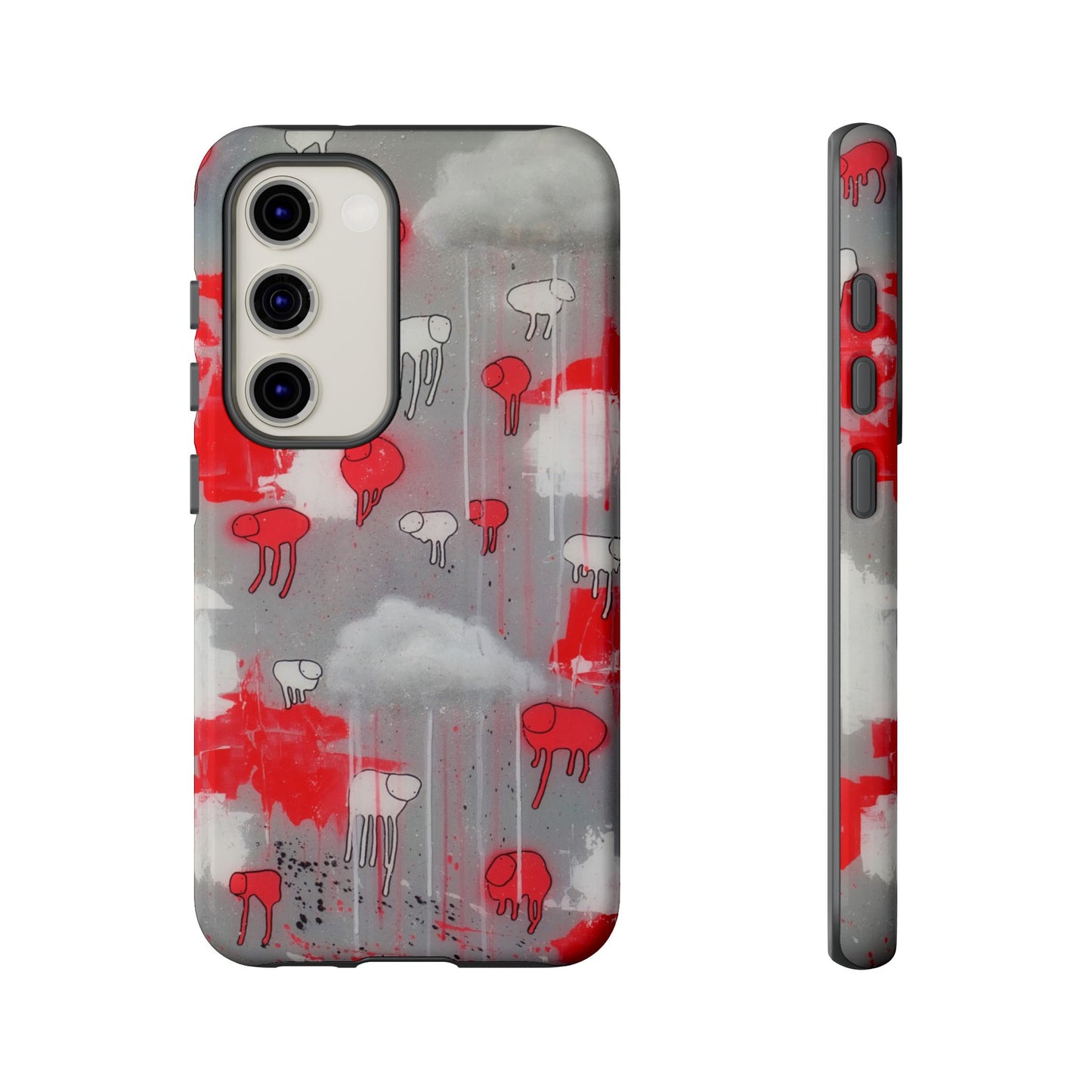 RAINING COWS "Red Falls Night" Phone Case