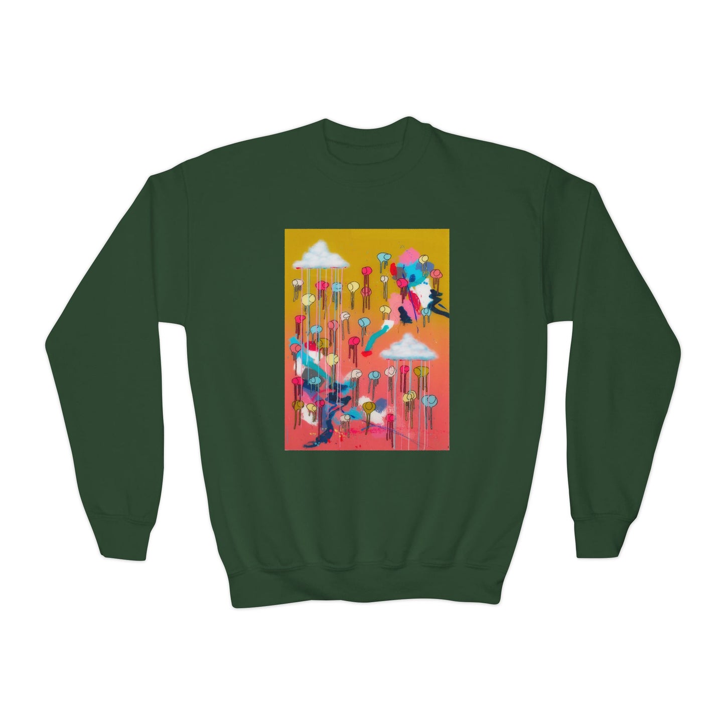 RAINING COWS "Bubble Gum Sun" Kids Sweatshirt