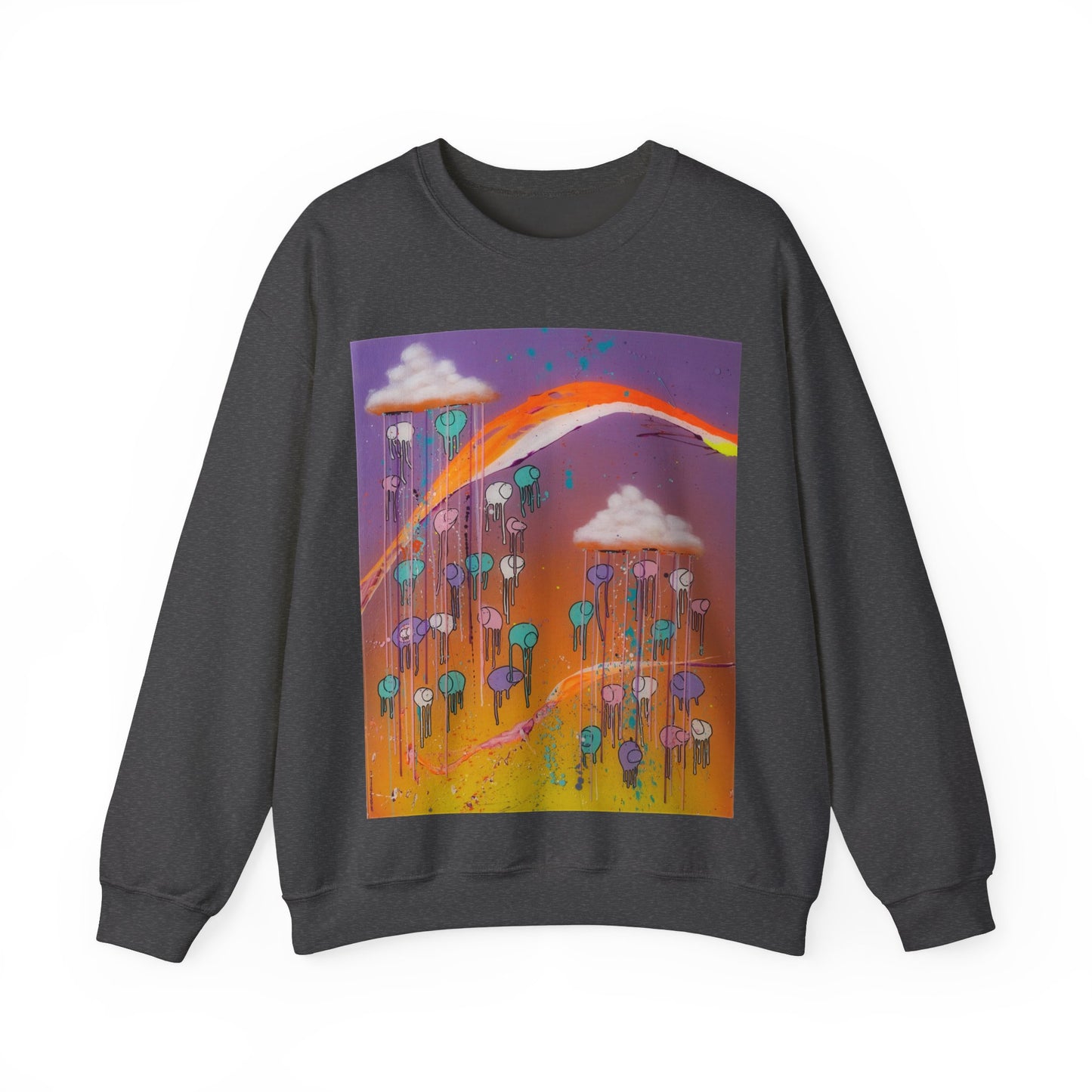 RAINING COWS "Purple Sunset with a Yellow Twist" Sweatshirt