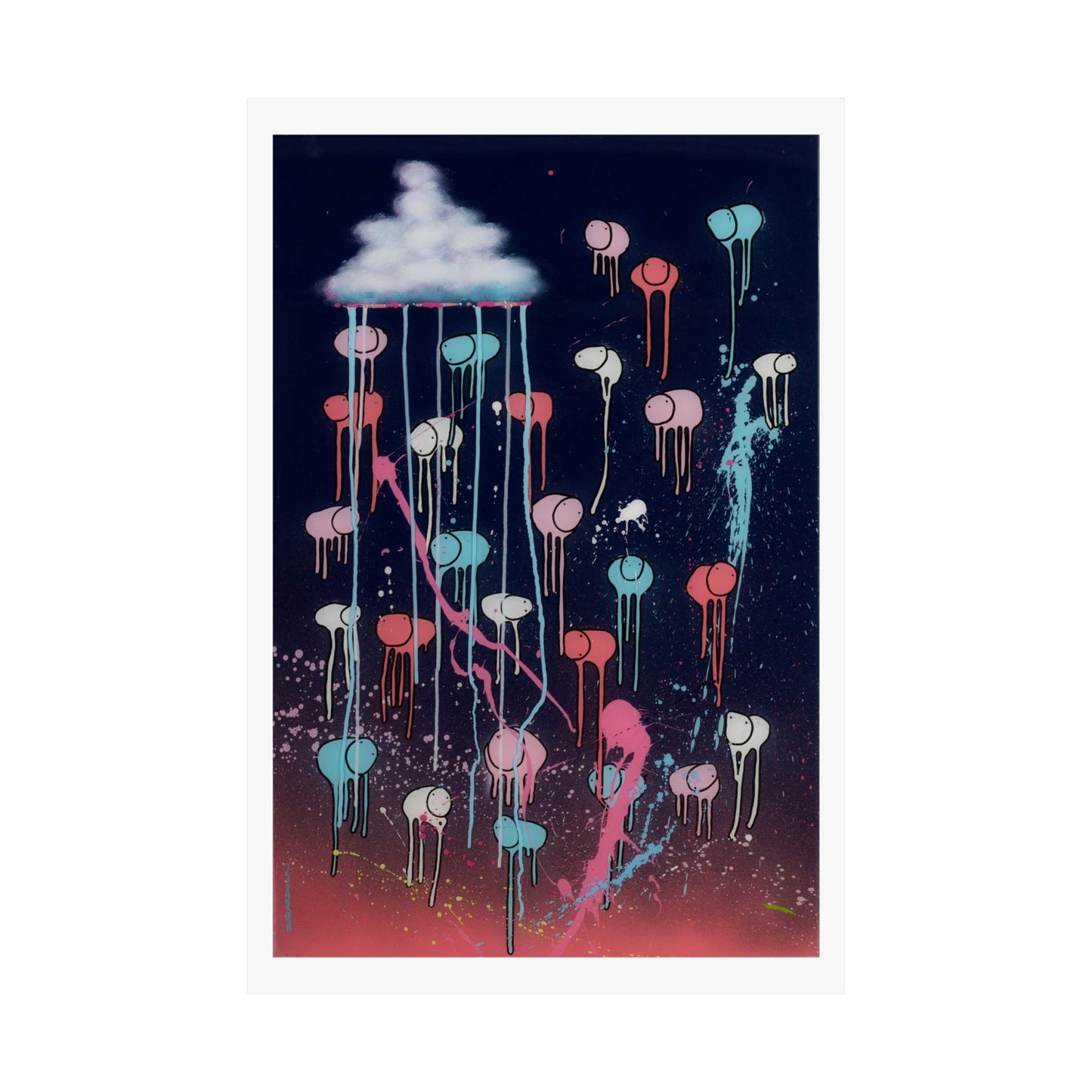 RAINING COWS "Pink Lightning" Print