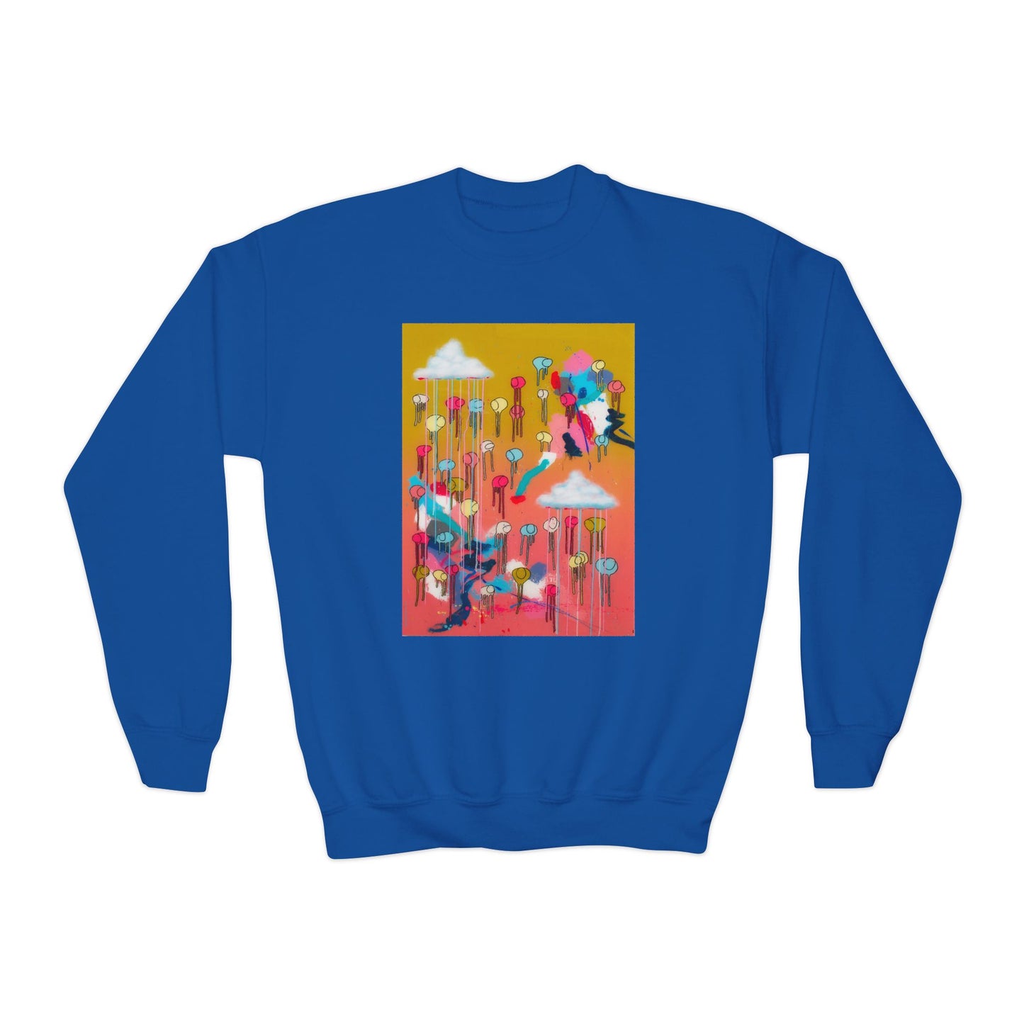 RAINING COWS "Bubble Gum Sun" Kids Sweatshirt