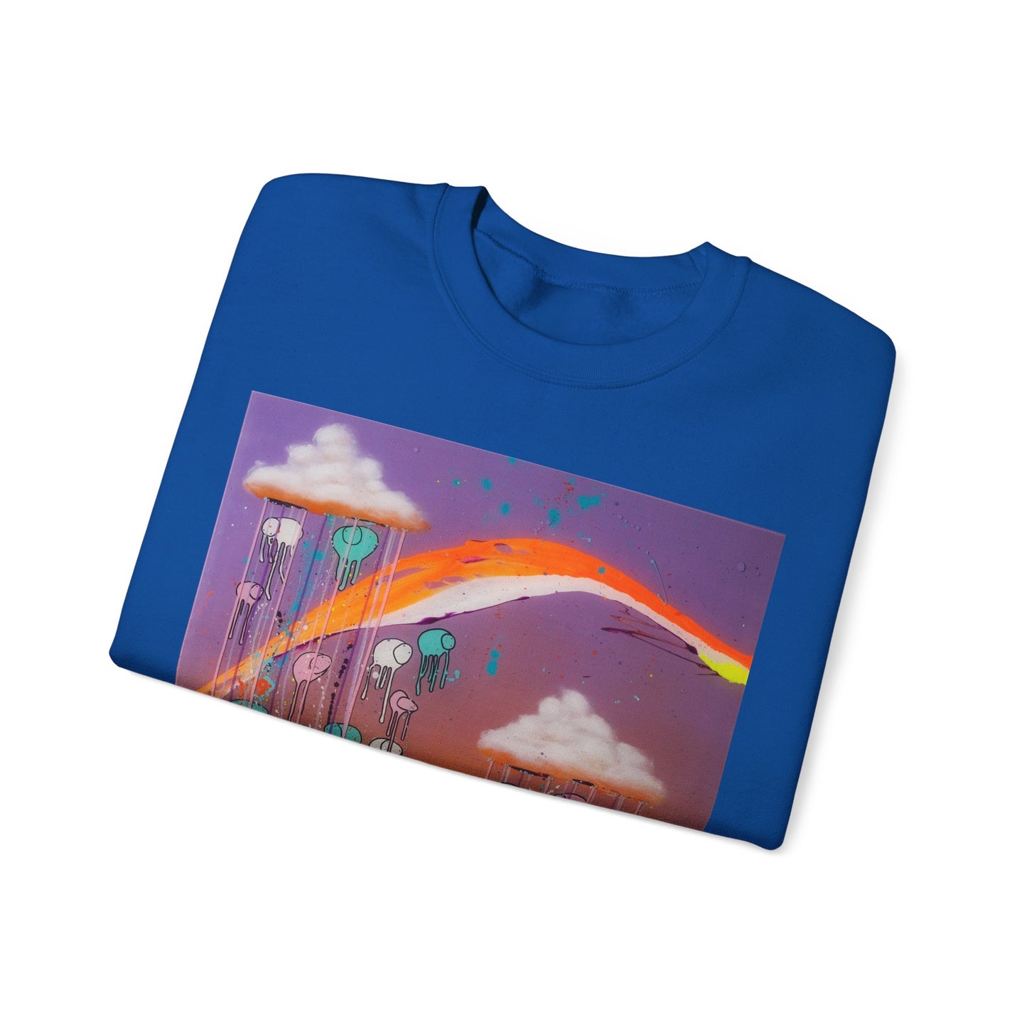 RAINING COWS "Purple Sunset with a Yellow Twist" Sweatshirt