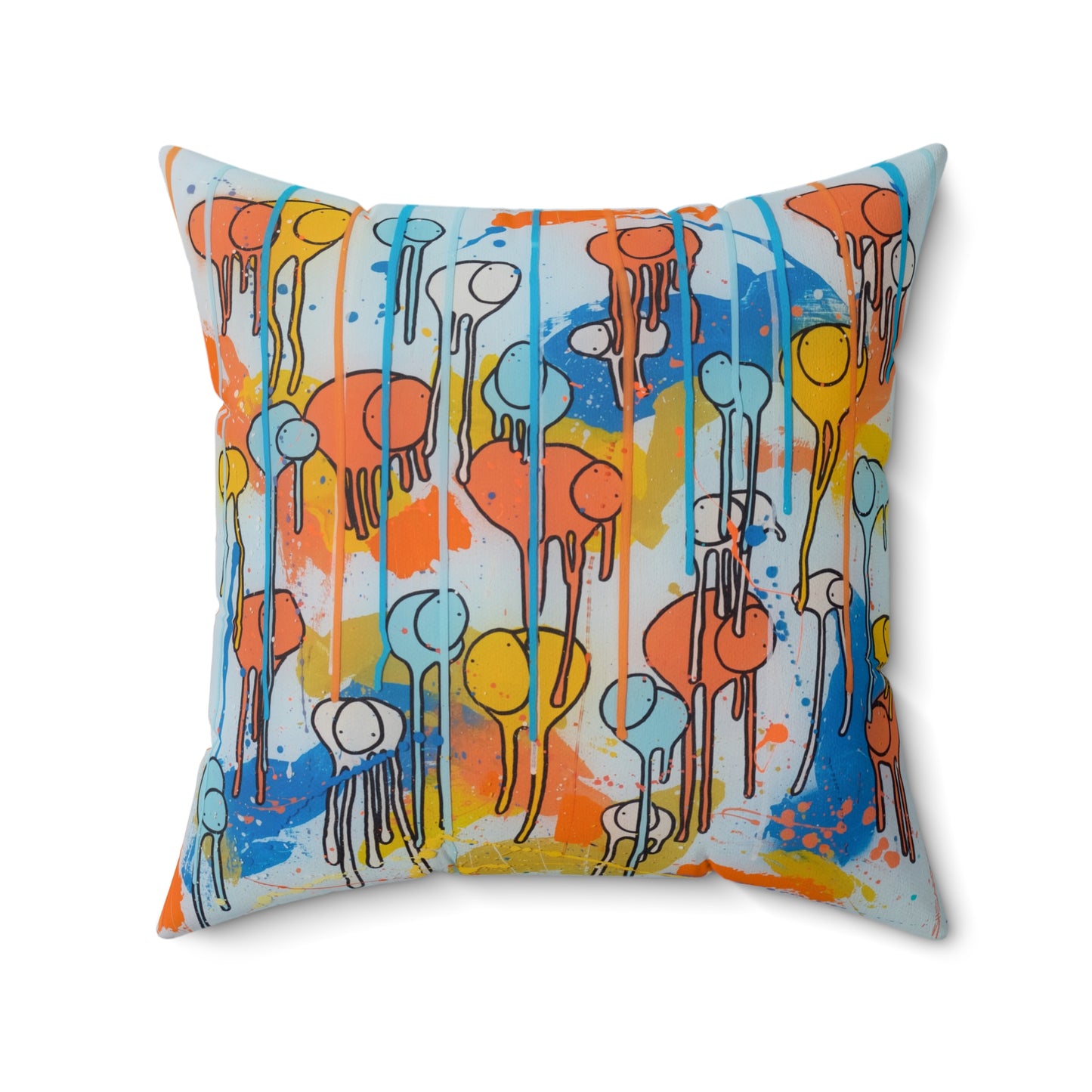 RAINING COWS "Nemo Stripes" Square Pillow