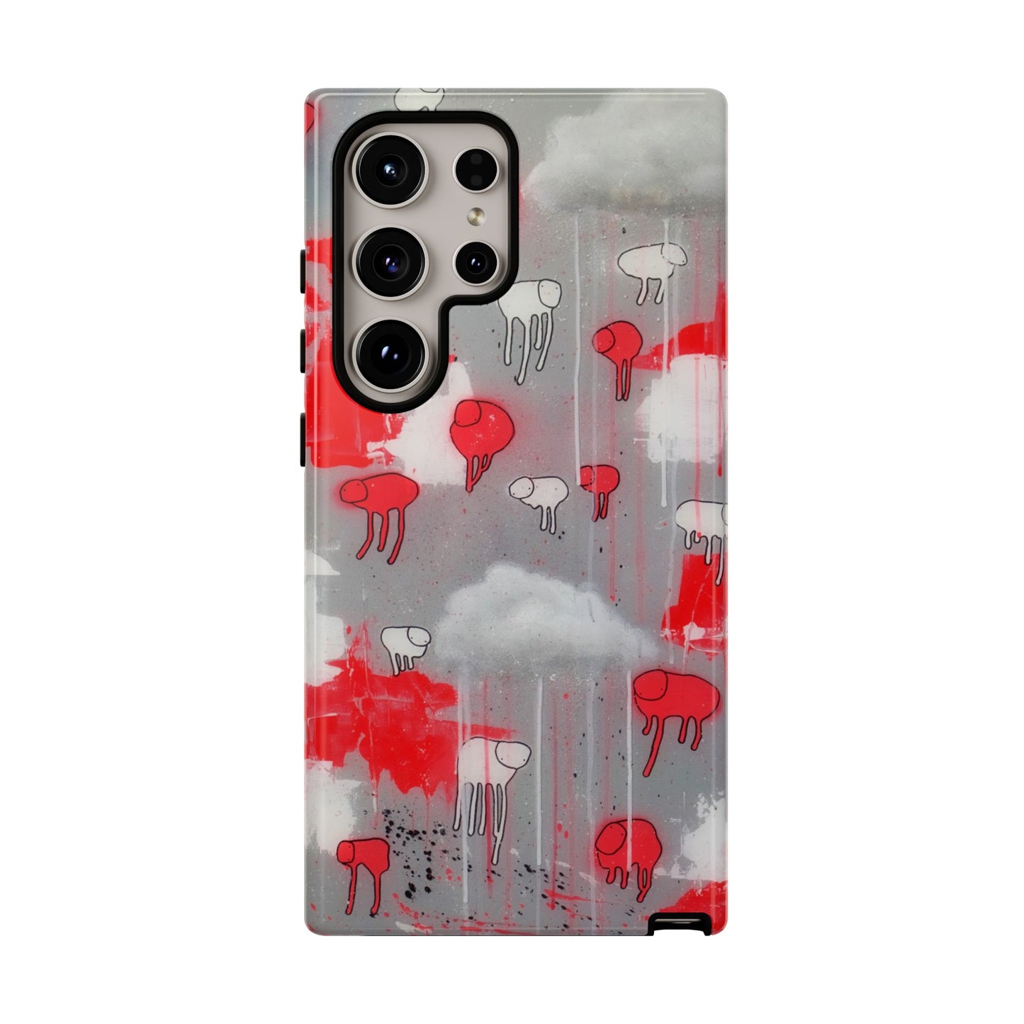 RAINING COWS "Red Falls Night" Phone Case