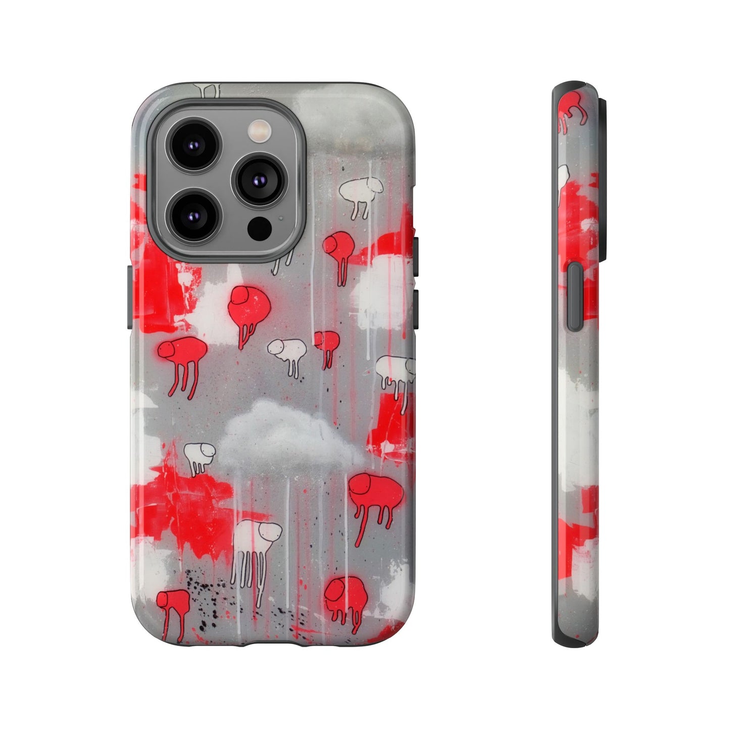 RAINING COWS "Red Falls Night" Phone Case