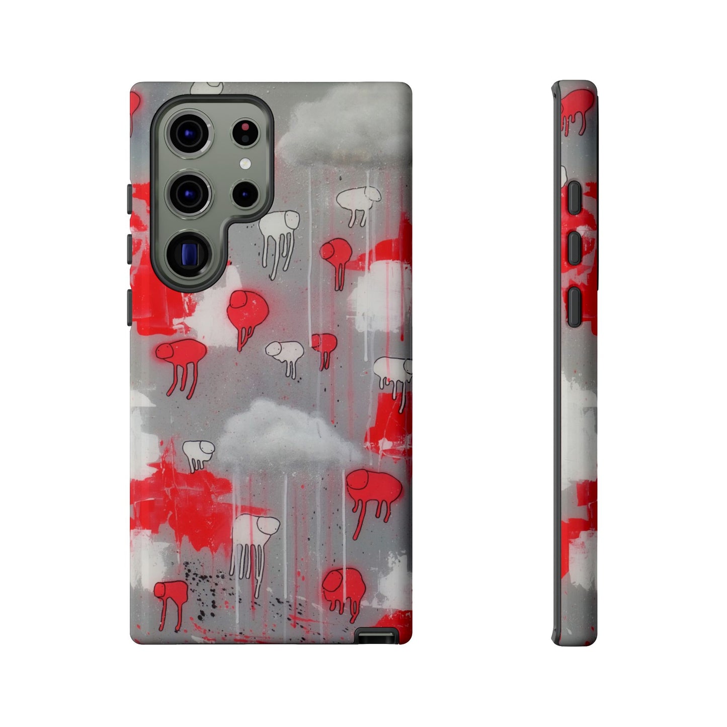 RAINING COWS "Red Falls Night" Phone Case