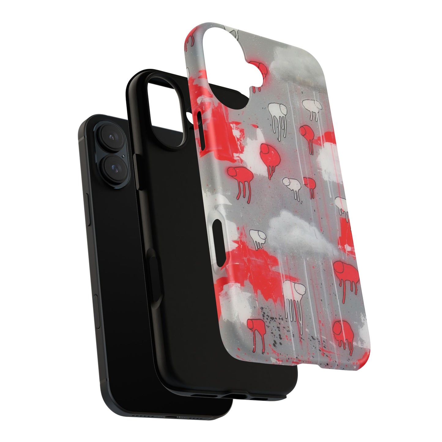 RAINING COWS "Red Falls Night" Phone Case