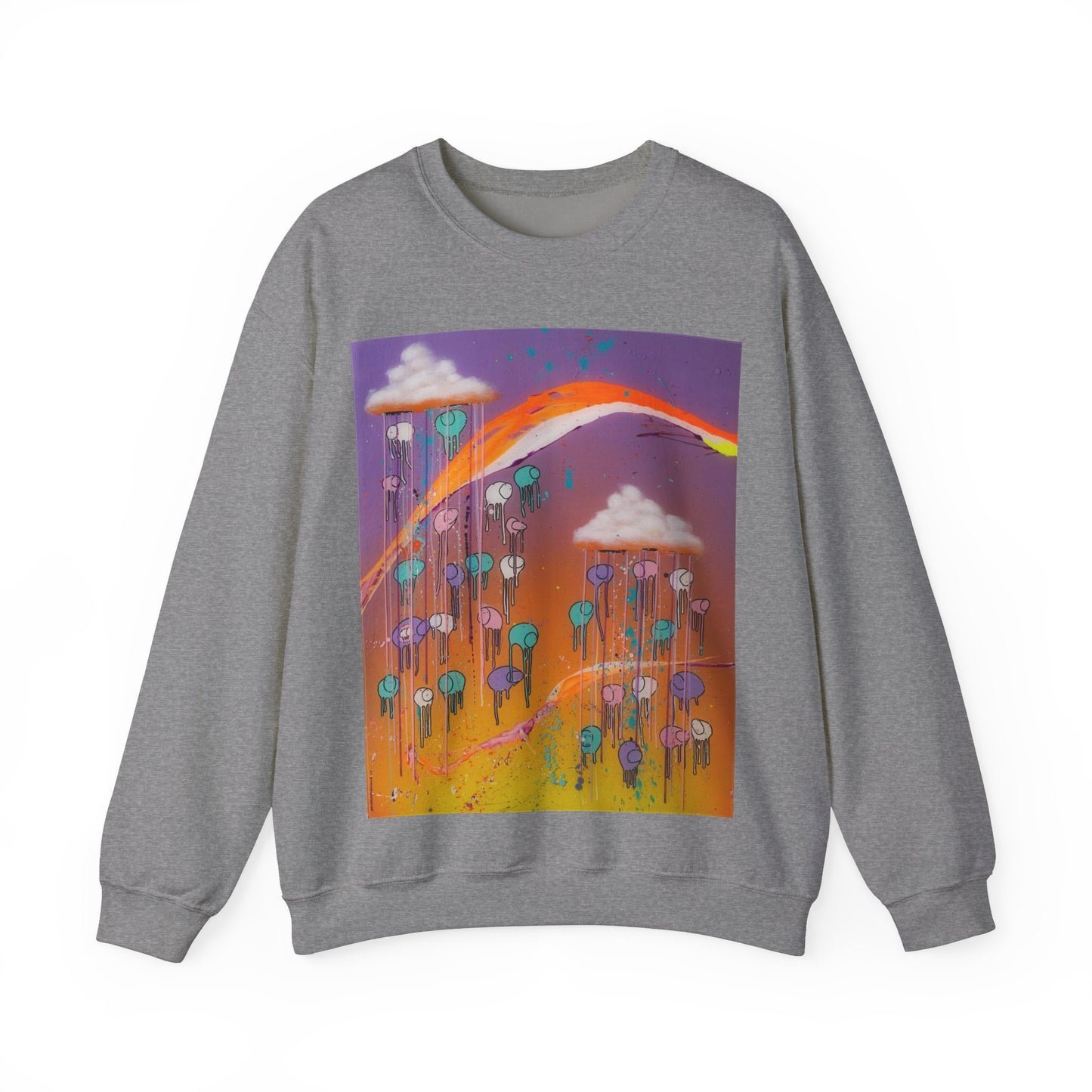 RAINING COWS "Purple Sunset with a Yellow Twist" Sweatshirt