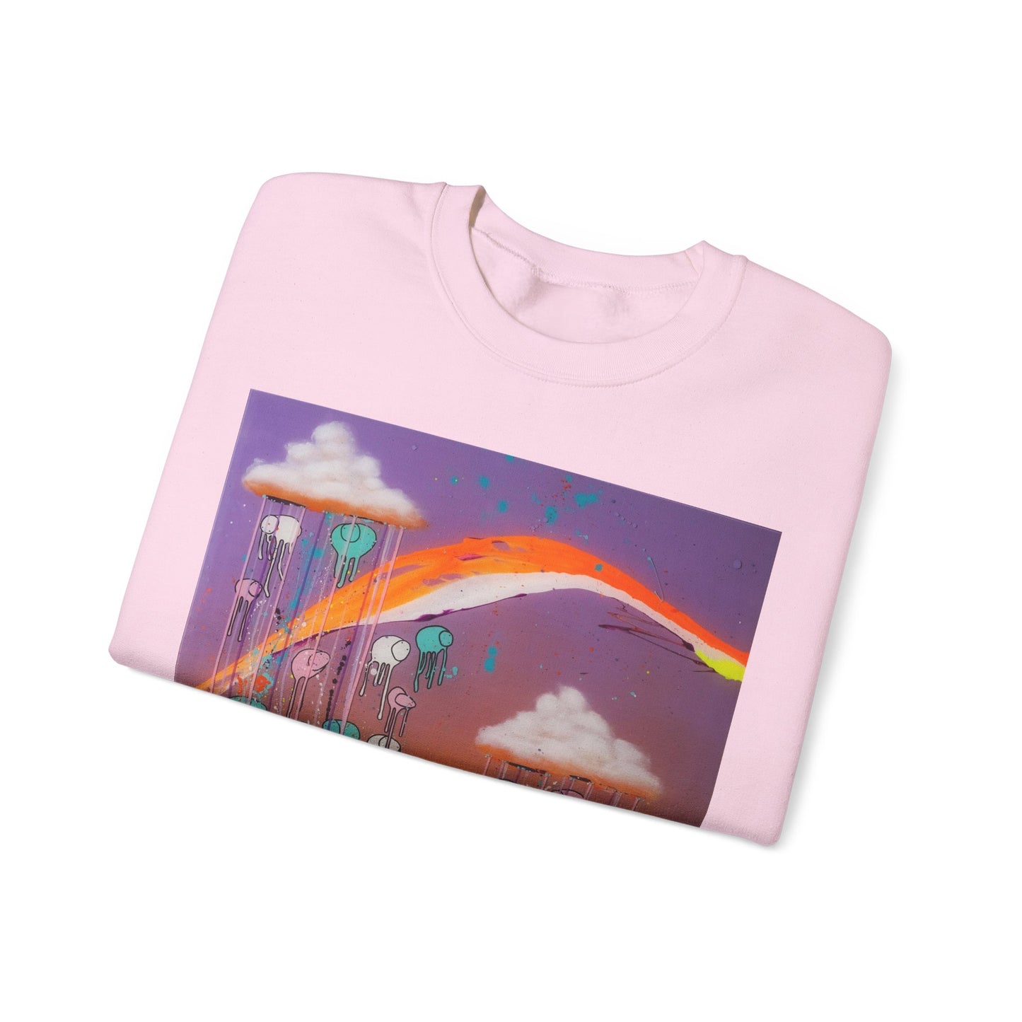 RAINING COWS "Purple Sunset with a Yellow Twist" Sweatshirt