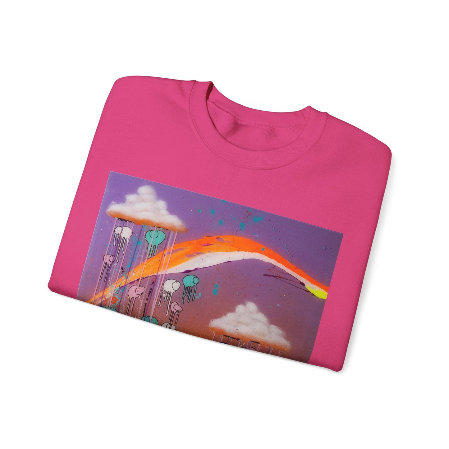 RAINING COWS "Purple Sunset with a Yellow Twist" Sweatshirt