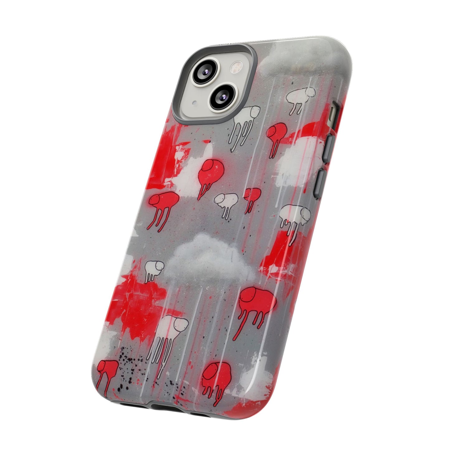 RAINING COWS "Red Falls Night" Phone Case