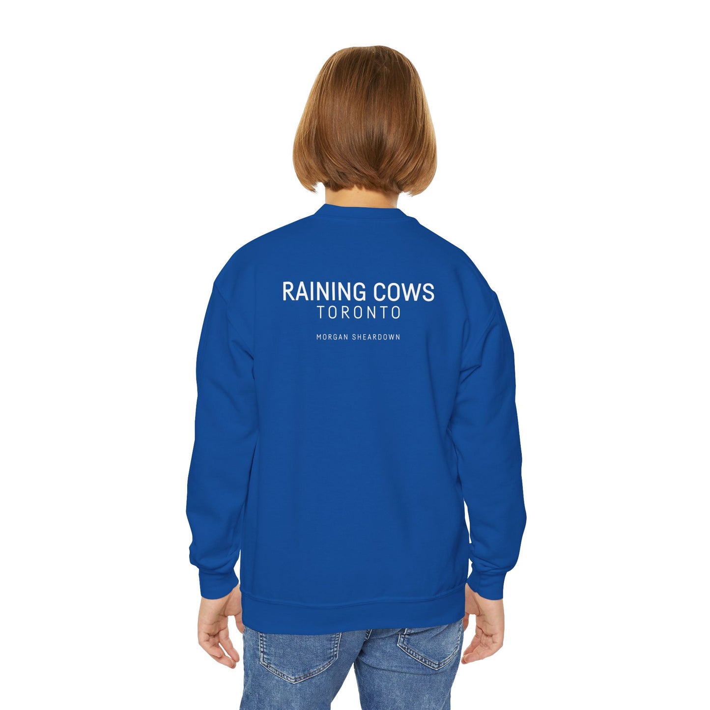 RAINING COWS "Lime Sunrise" Kids Sweatshirt