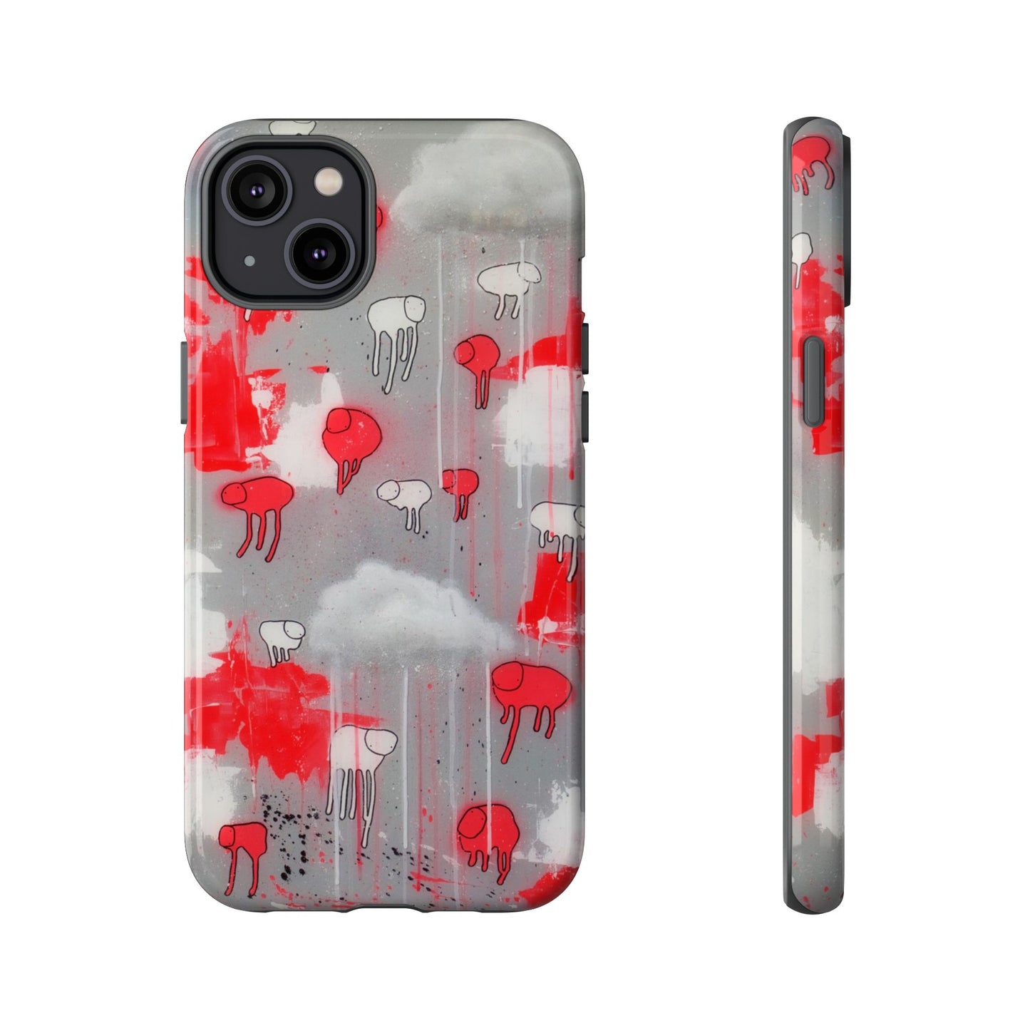 RAINING COWS "Red Falls Night" Phone Case