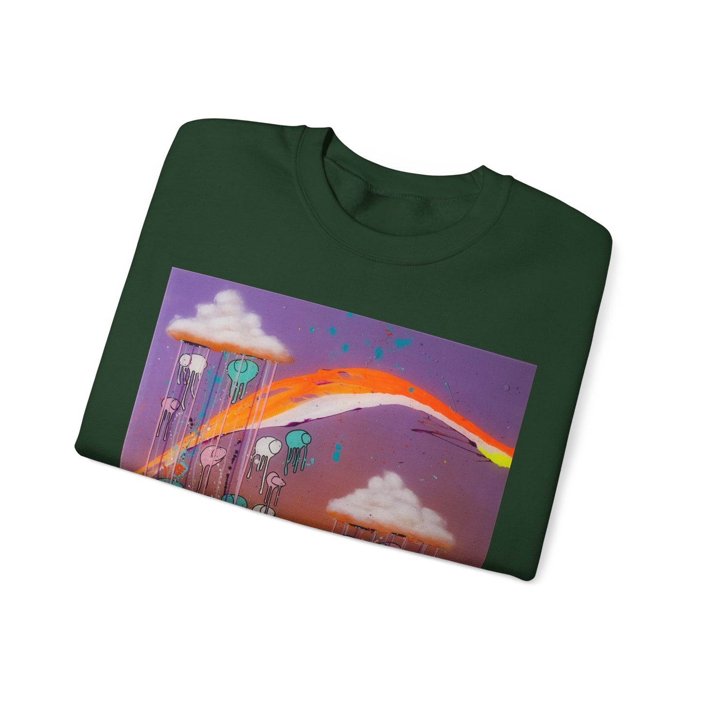 RAINING COWS "Purple Sunset with a Yellow Twist" Sweatshirt