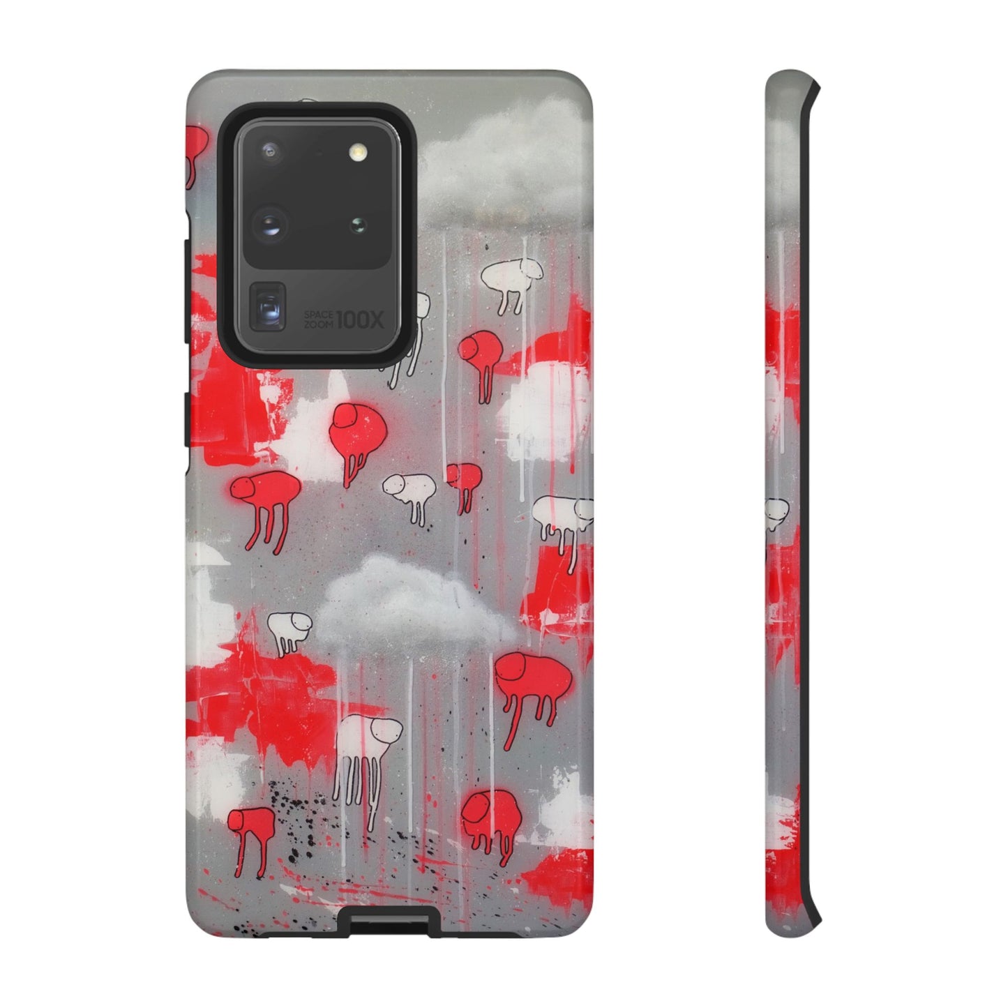 RAINING COWS "Red Falls Night" Phone Case