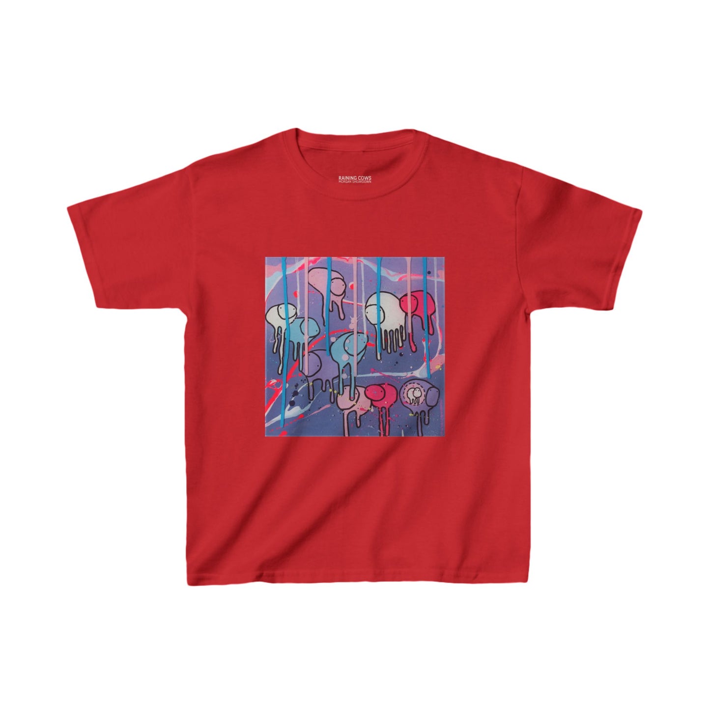 RAINING COWS "Purple Alley Street" Kids Tee