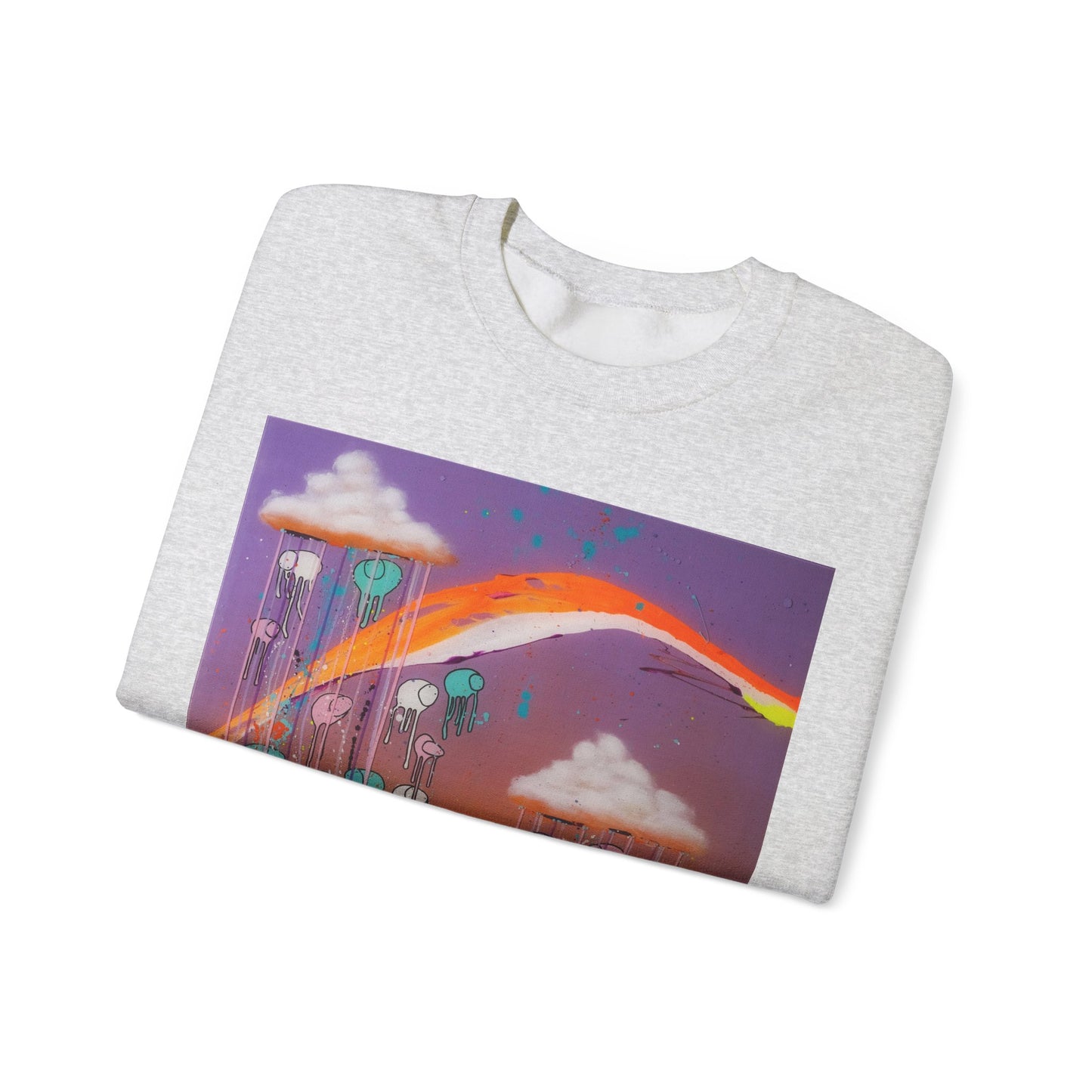 RAINING COWS "Purple Sunset with a Yellow Twist" Sweatshirt