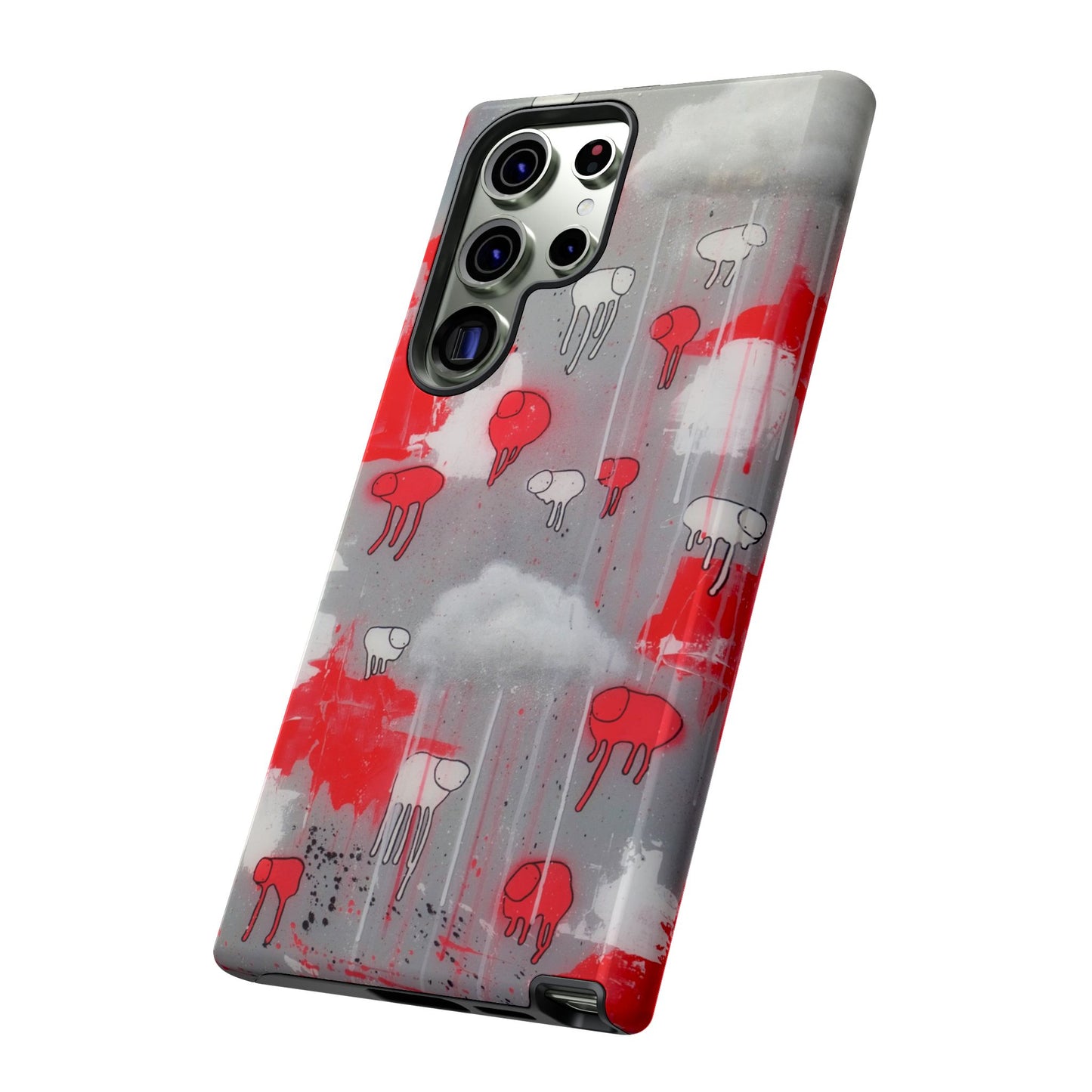 RAINING COWS "Red Falls Night" Phone Case