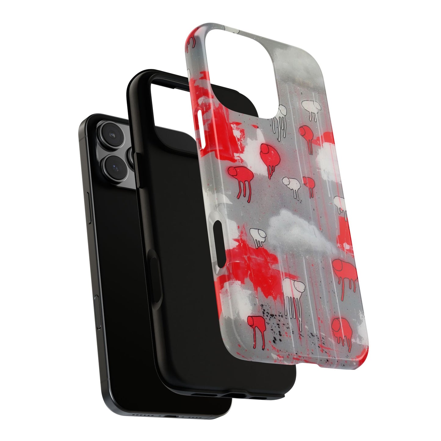RAINING COWS "Red Falls Night" Phone Case