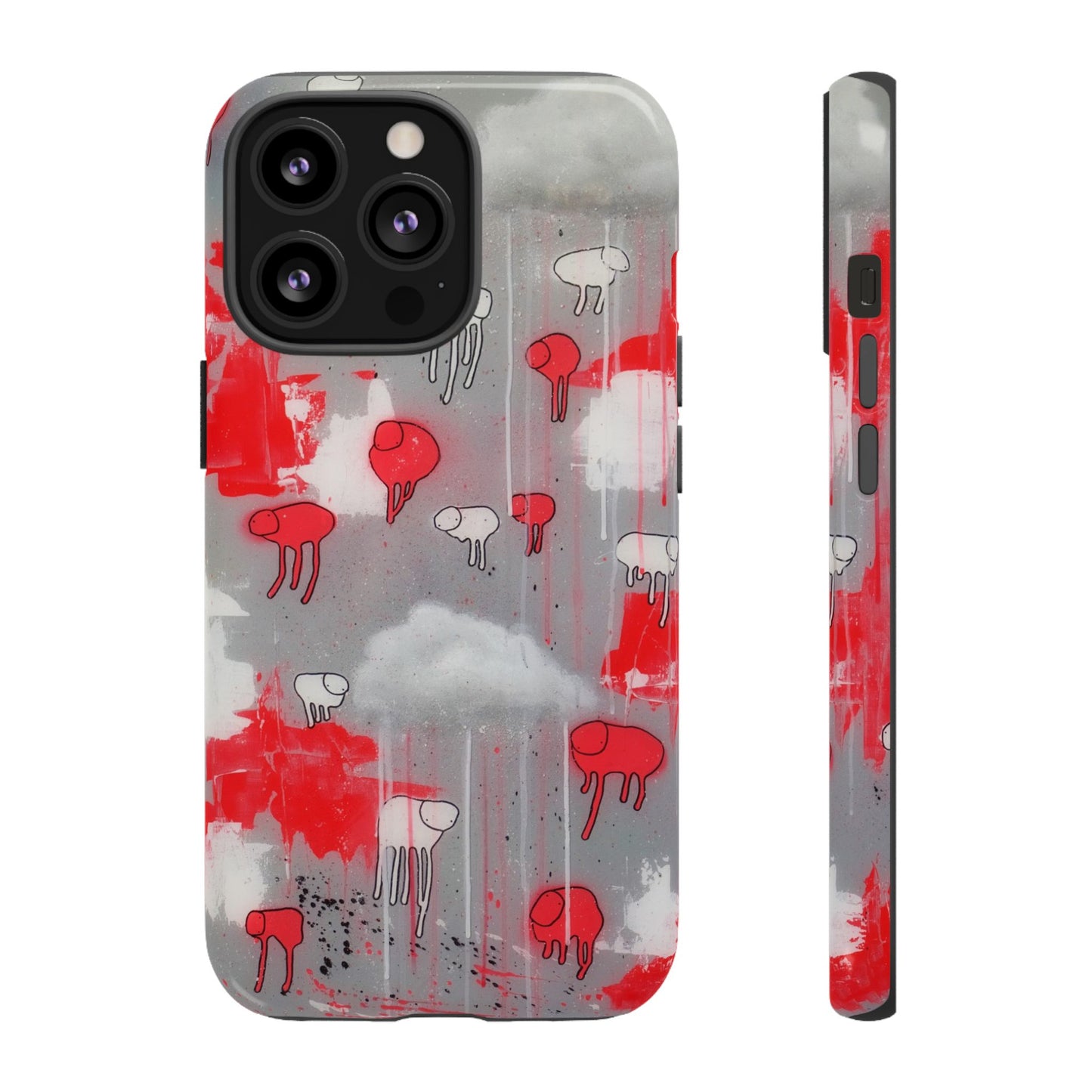 RAINING COWS "Red Falls Night" Phone Case