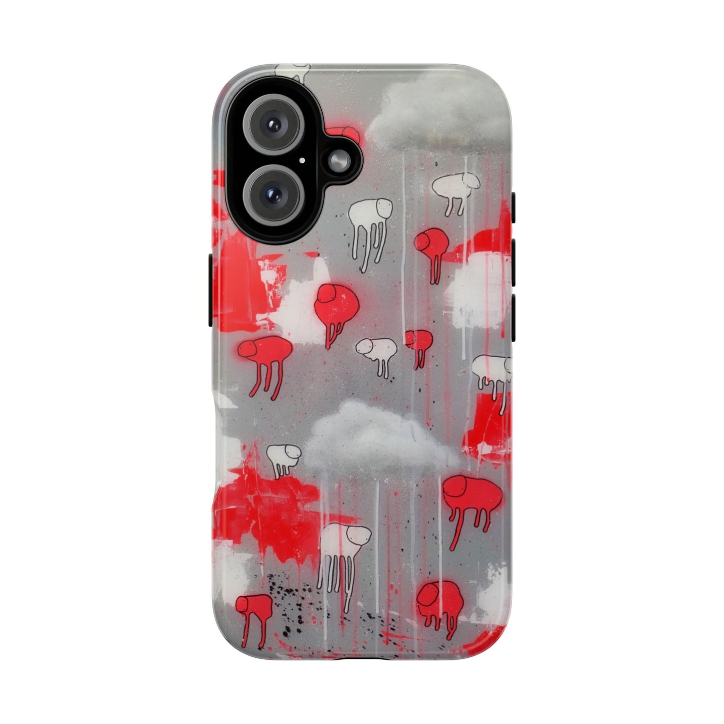 RAINING COWS "Red Falls Night" Phone Case