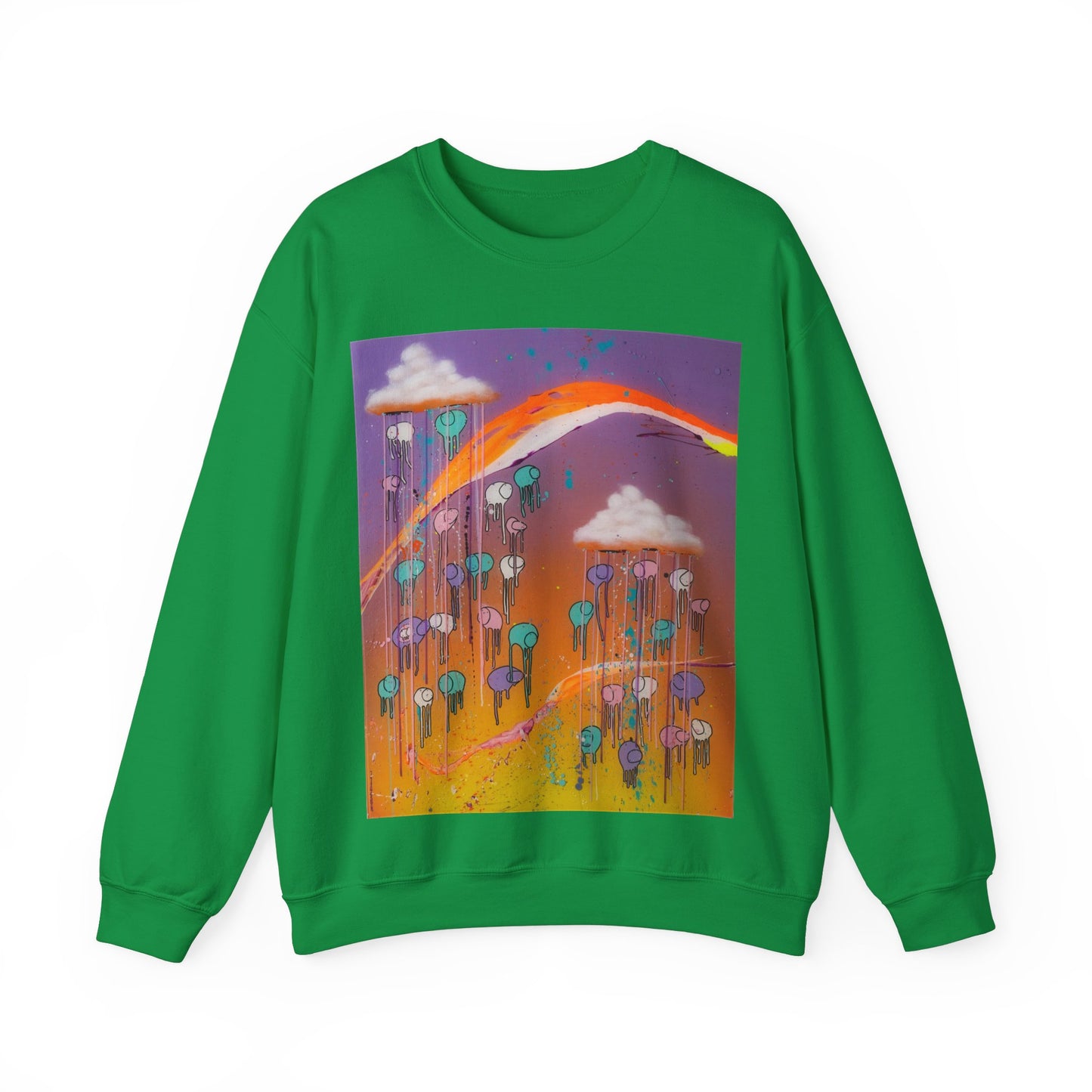 RAINING COWS "Purple Sunset with a Yellow Twist" Sweatshirt