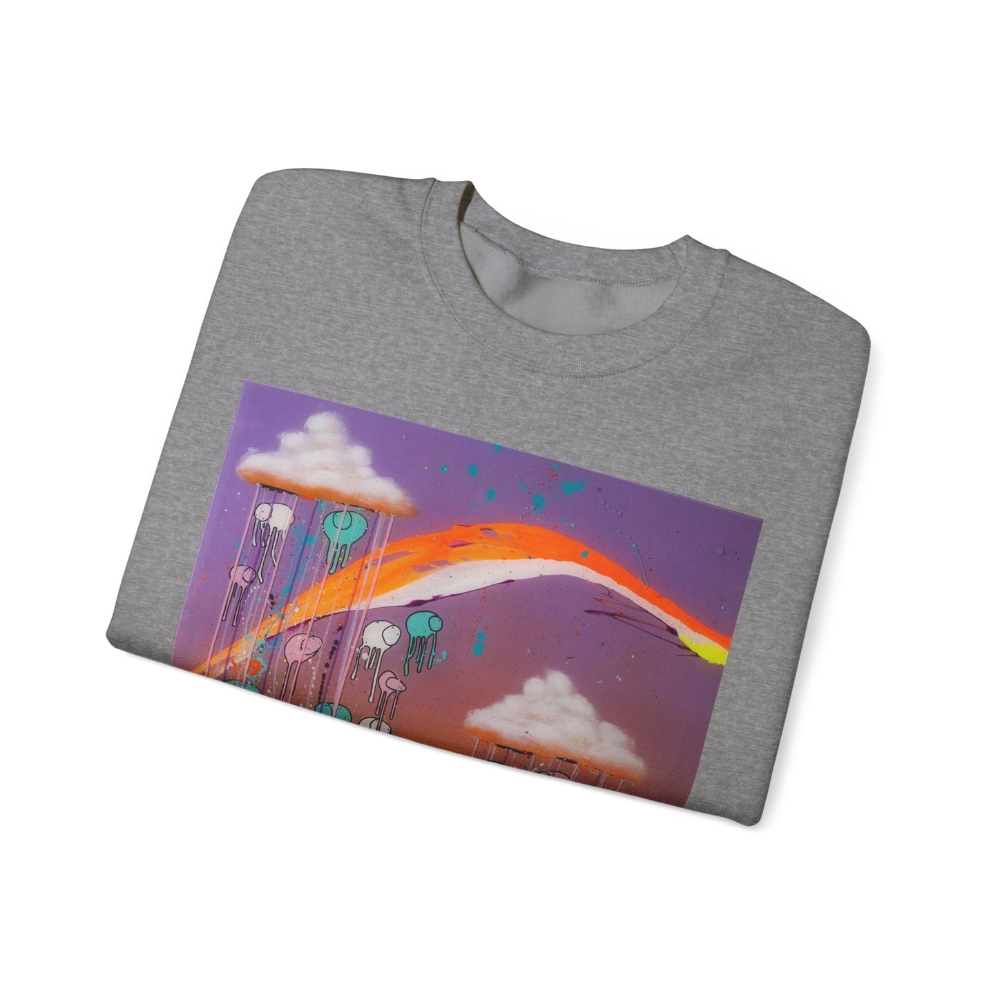 RAINING COWS "Purple Sunset with a Yellow Twist" Sweatshirt