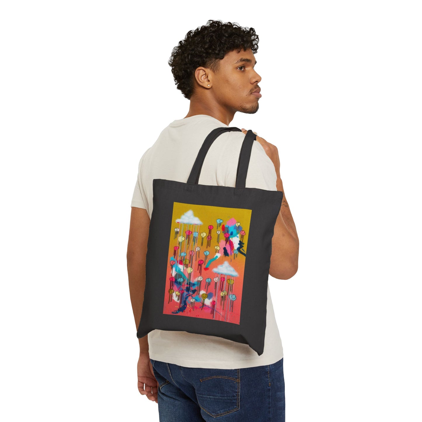 RAINING COWS "Bubble Gum Sun" Tote Bag