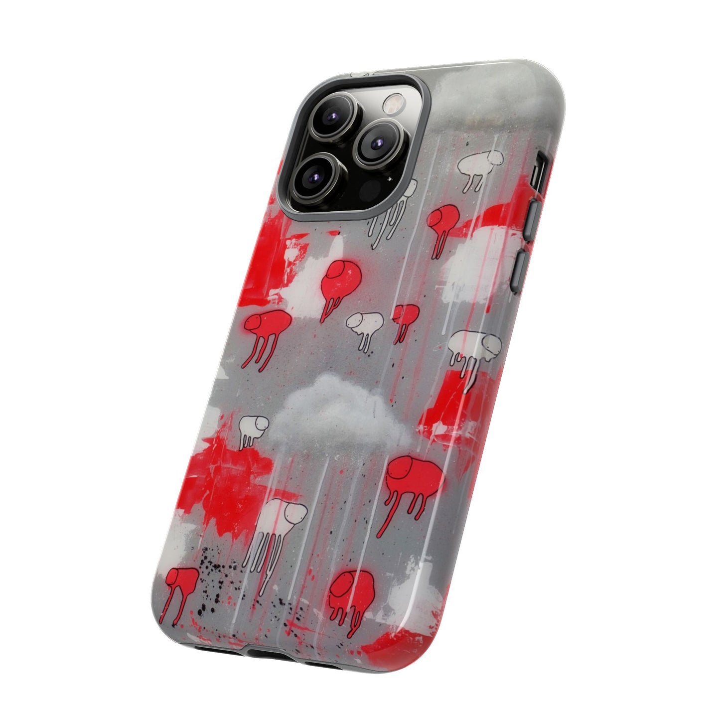 RAINING COWS "Red Falls Night" Phone Case