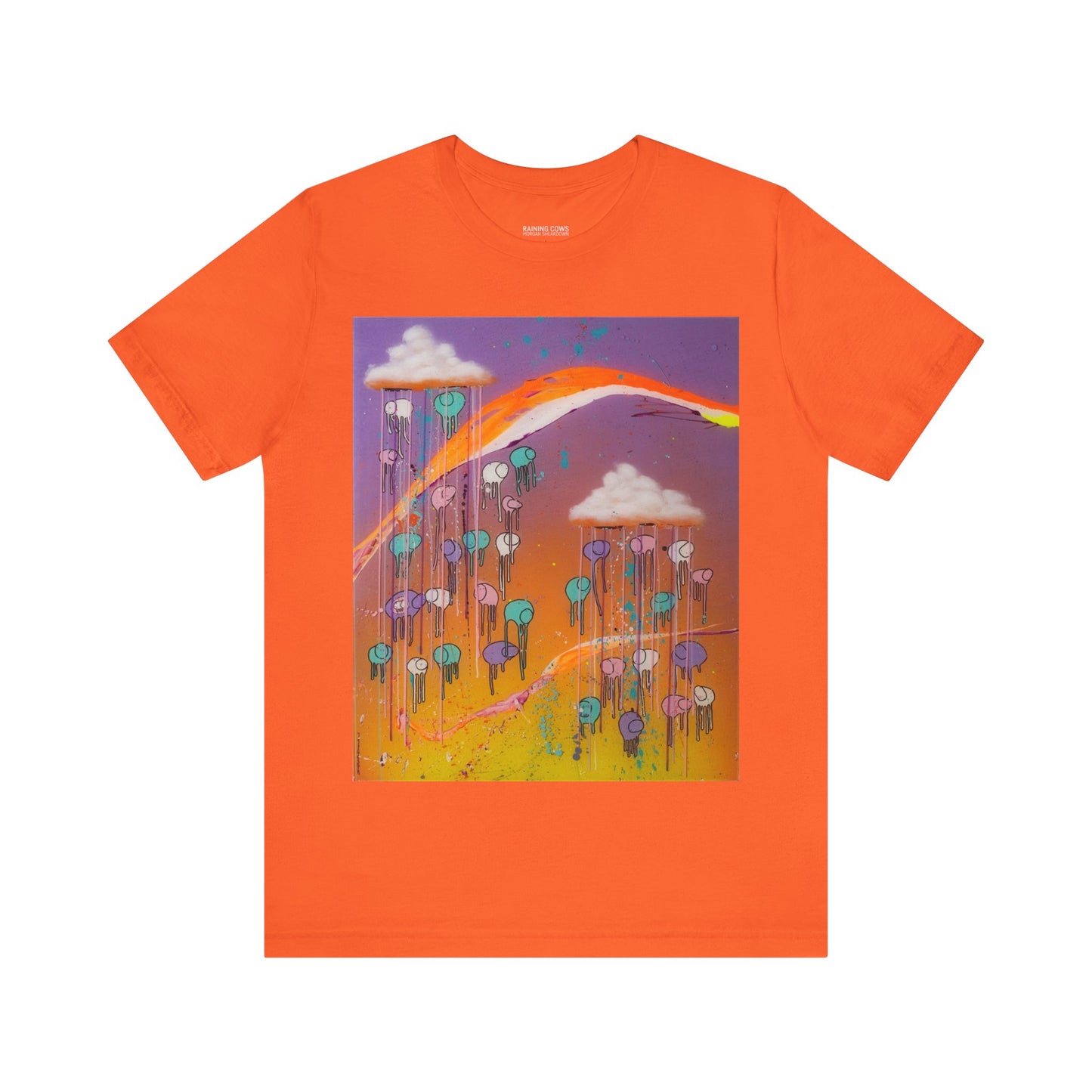 RAINING COWS "Purple Sunset with a Yellow Twist" T-Shirt