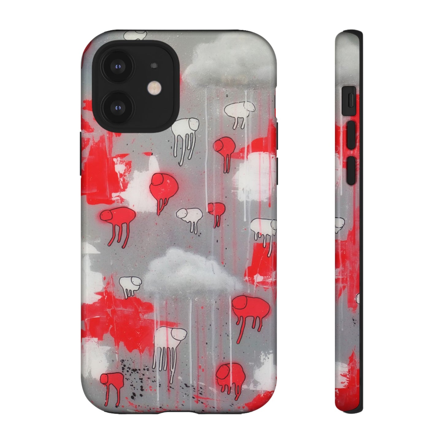 RAINING COWS "Red Falls Night" Phone Case