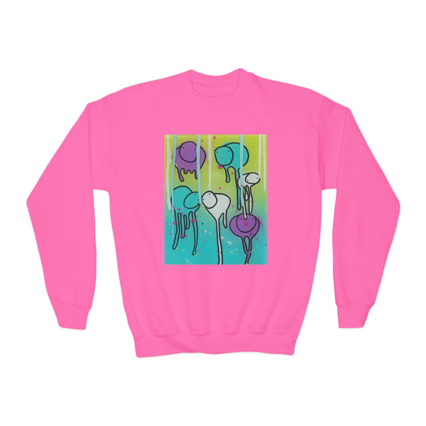 RAINING COWS "Lime Sunrise" Kids Sweatshirt