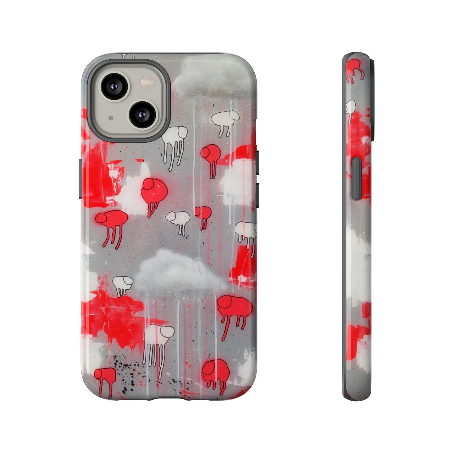 RAINING COWS "Red Falls Night" Phone Case