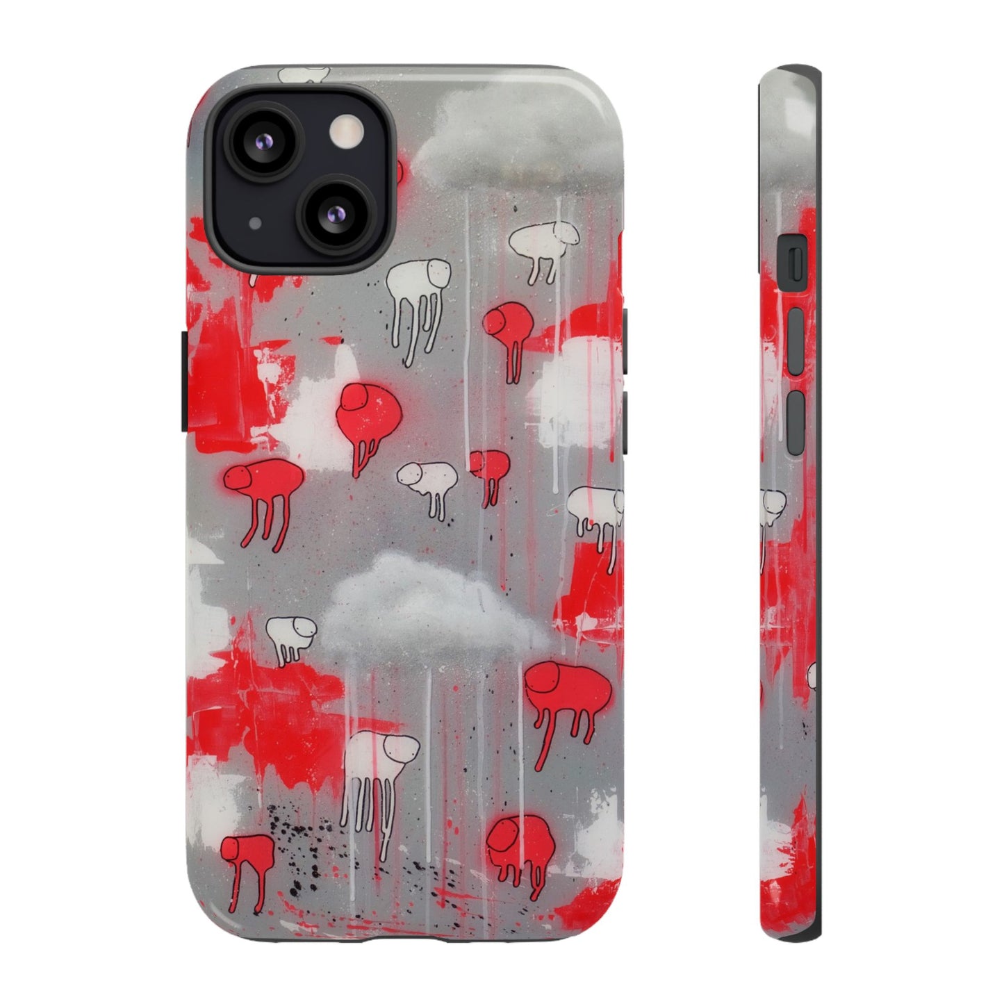 RAINING COWS "Red Falls Night" Phone Case