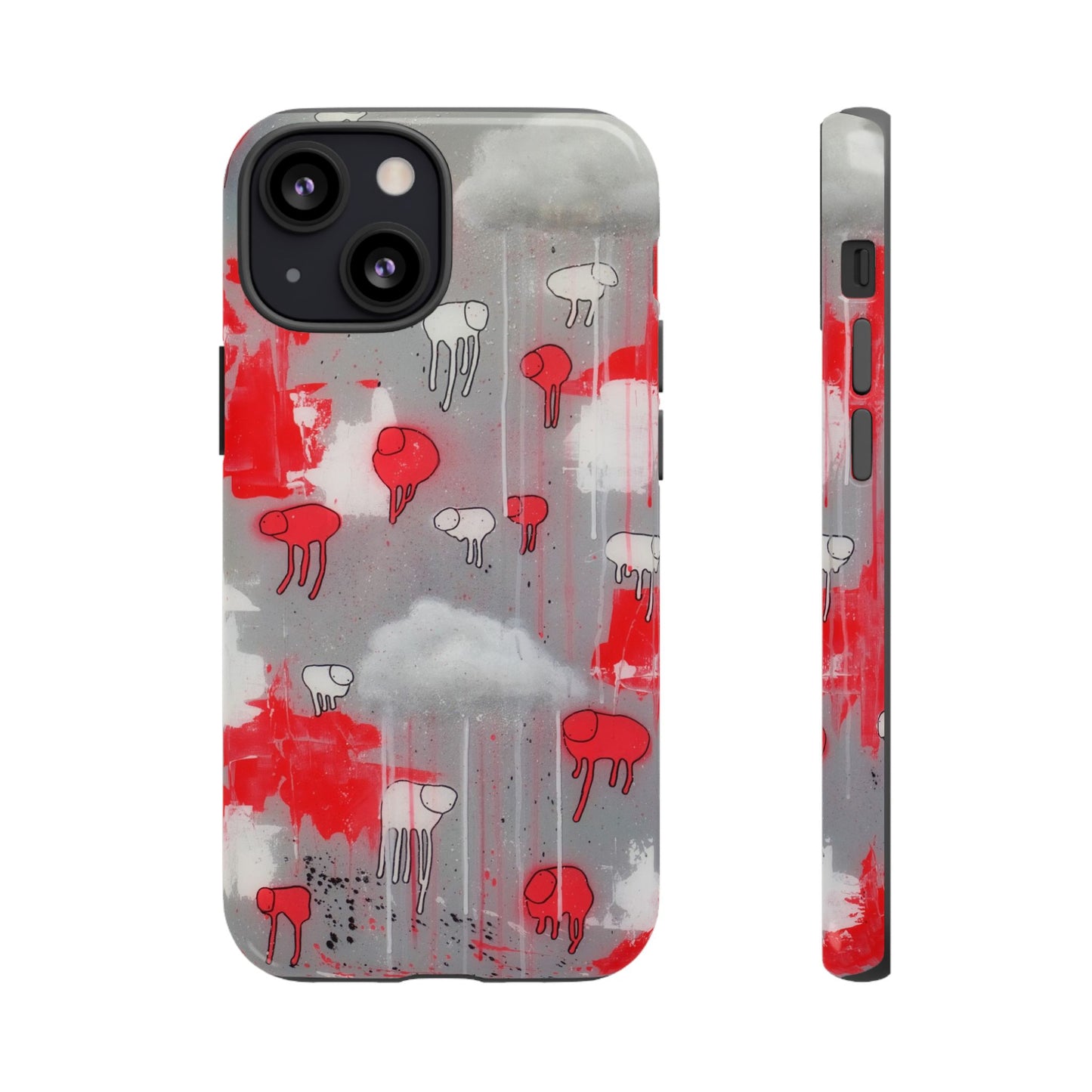 RAINING COWS "Red Falls Night" Phone Case
