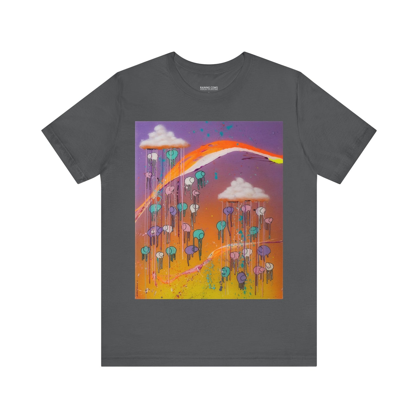 RAINING COWS "Purple Sunset with a Yellow Twist" T-Shirt
