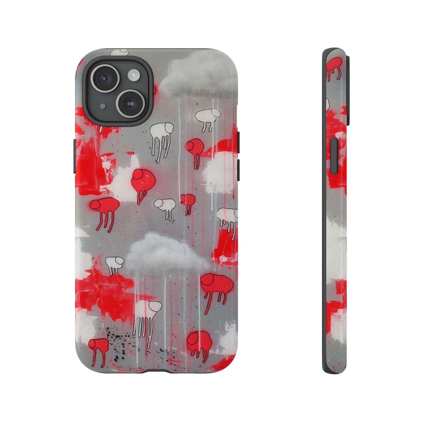 RAINING COWS "Red Falls Night" Phone Case