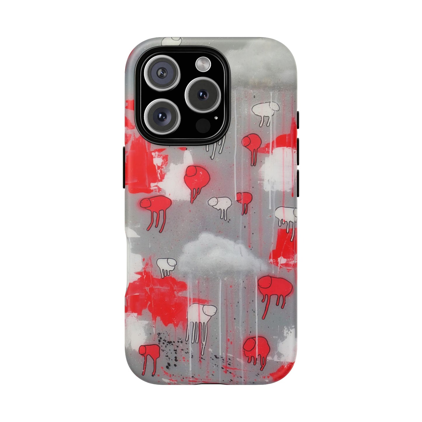RAINING COWS "Red Falls Night" Phone Case