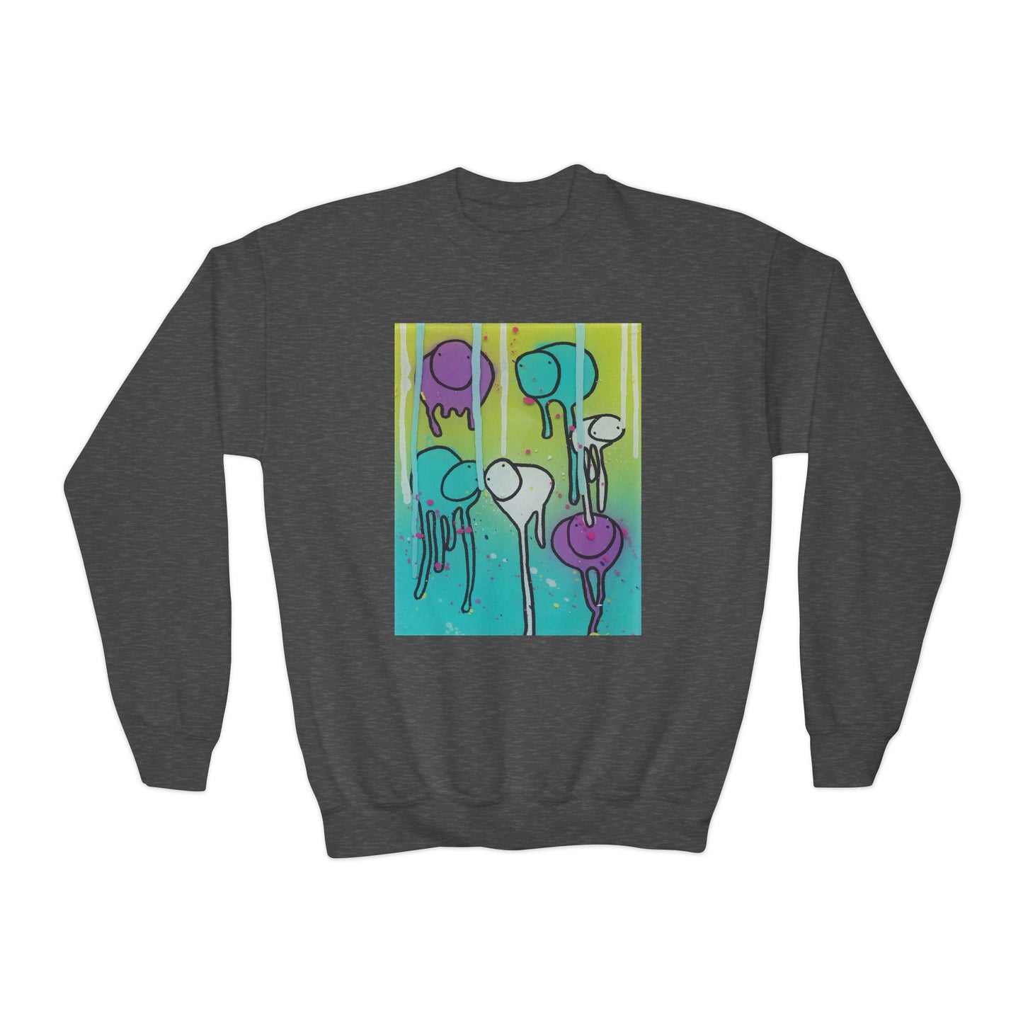 RAINING COWS "Lime Sunrise" Kids Sweatshirt