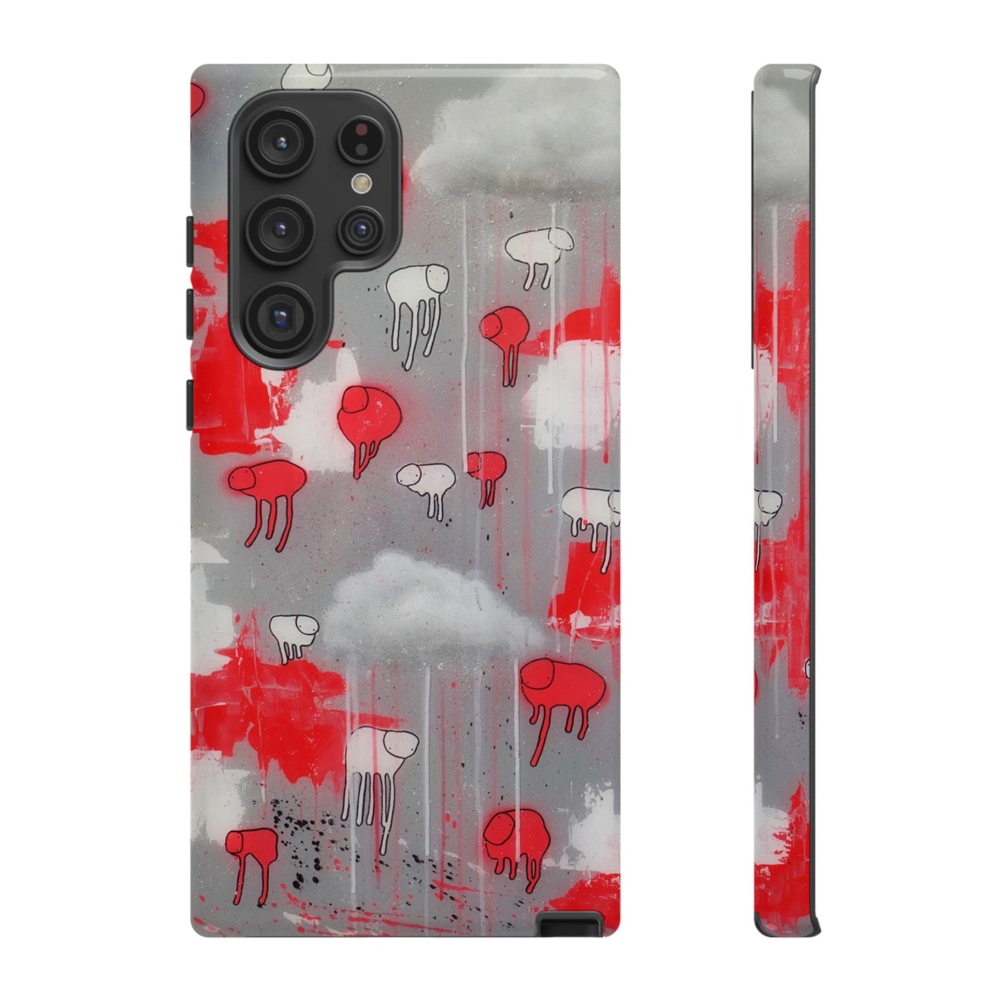 RAINING COWS "Red Falls Night" Phone Case