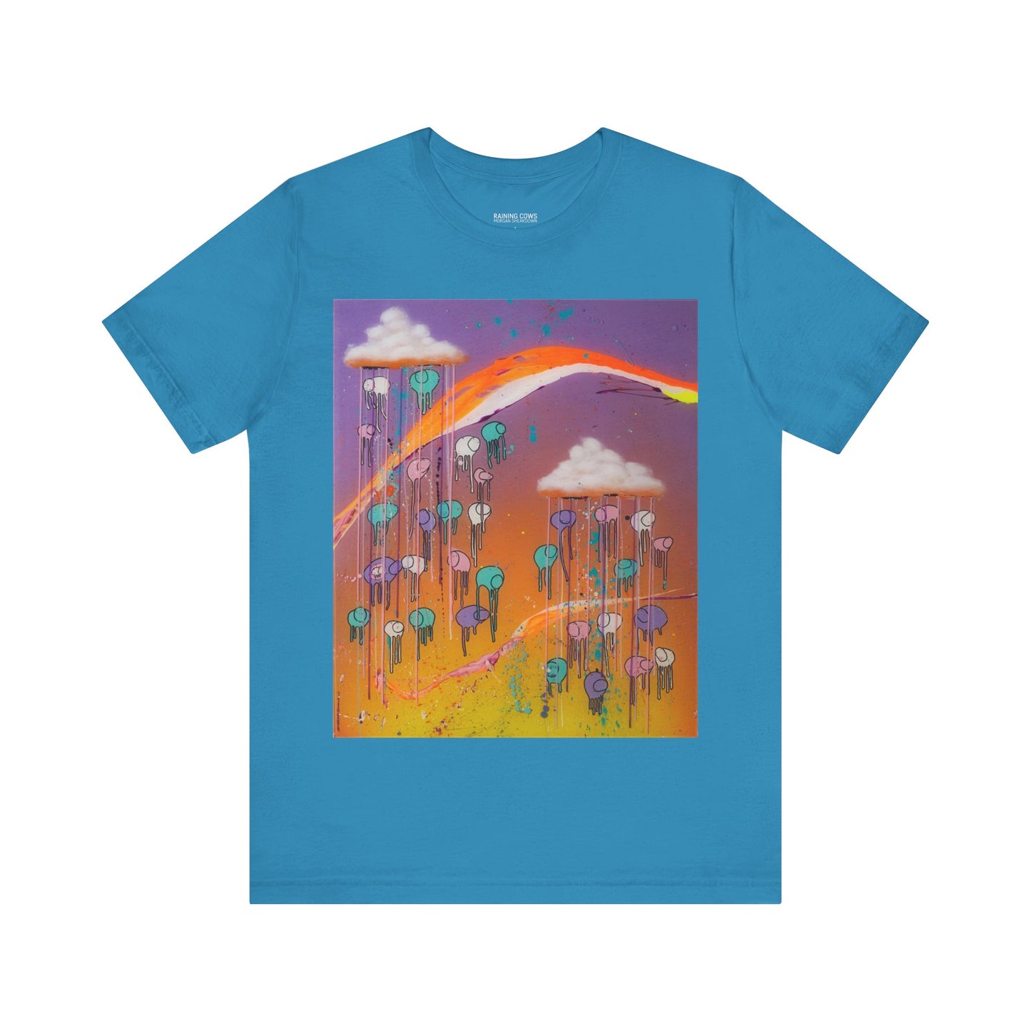 RAINING COWS "Purple Sunset with a Yellow Twist" T-Shirt