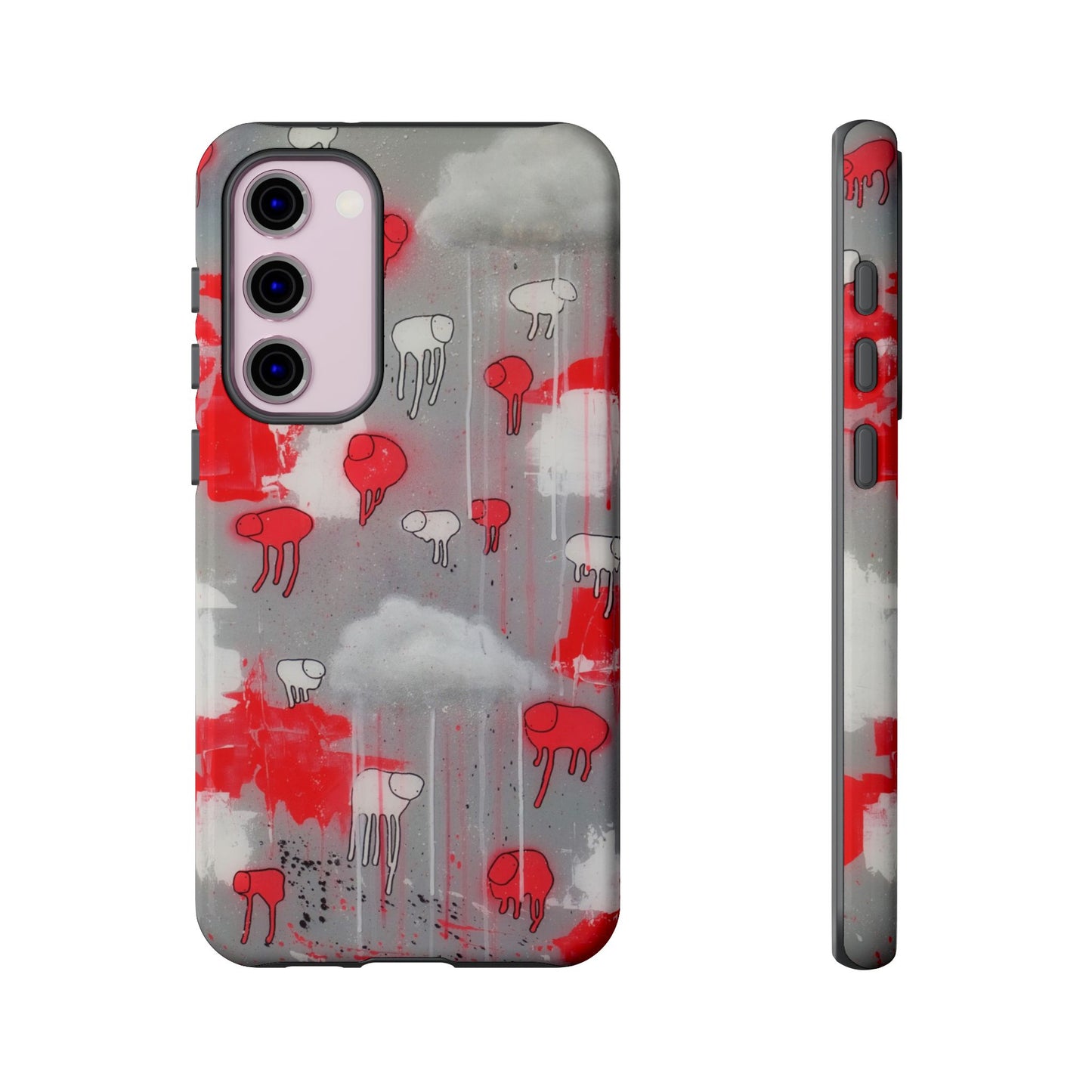 RAINING COWS "Red Falls Night" Phone Case