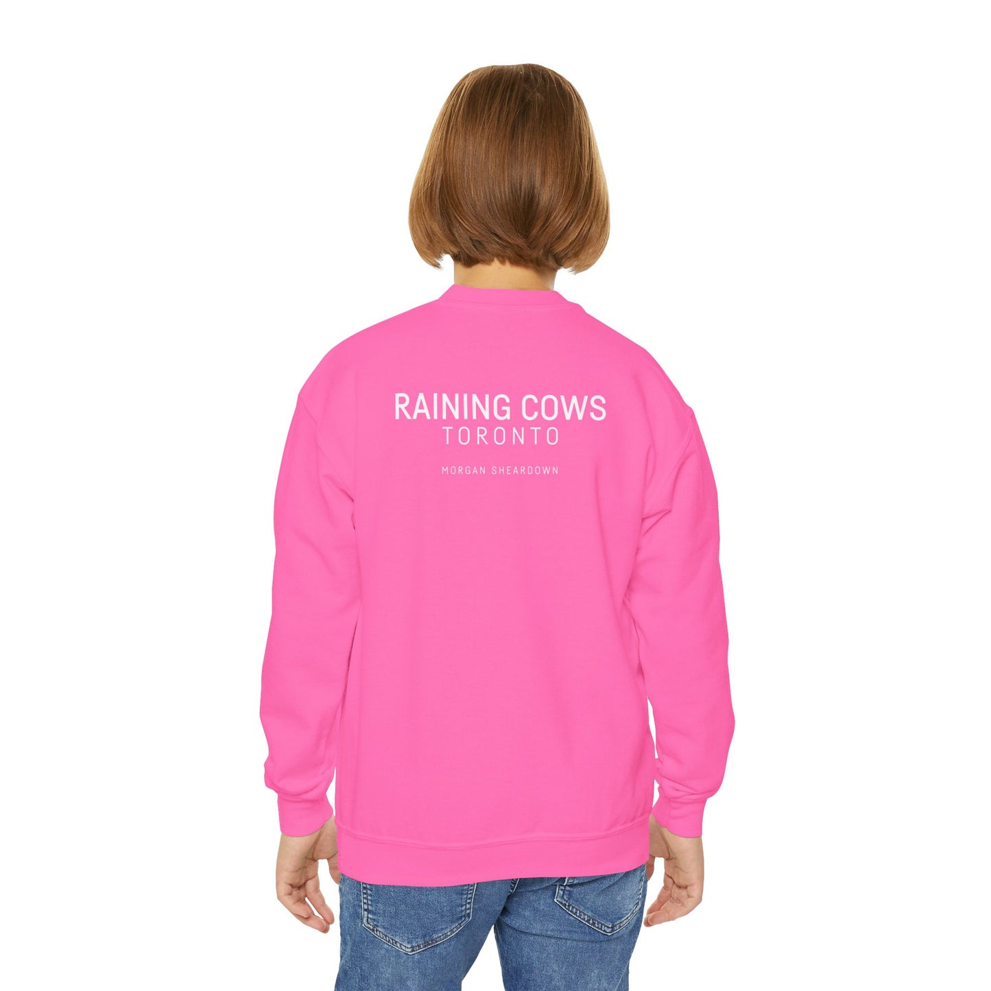 RAINING COWS "Lime Sunrise" Kids Sweatshirt
