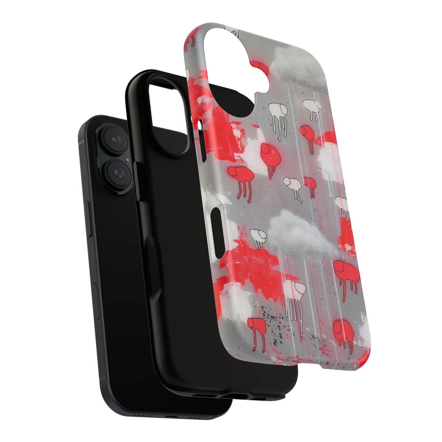 RAINING COWS "Red Falls Night" Phone Case