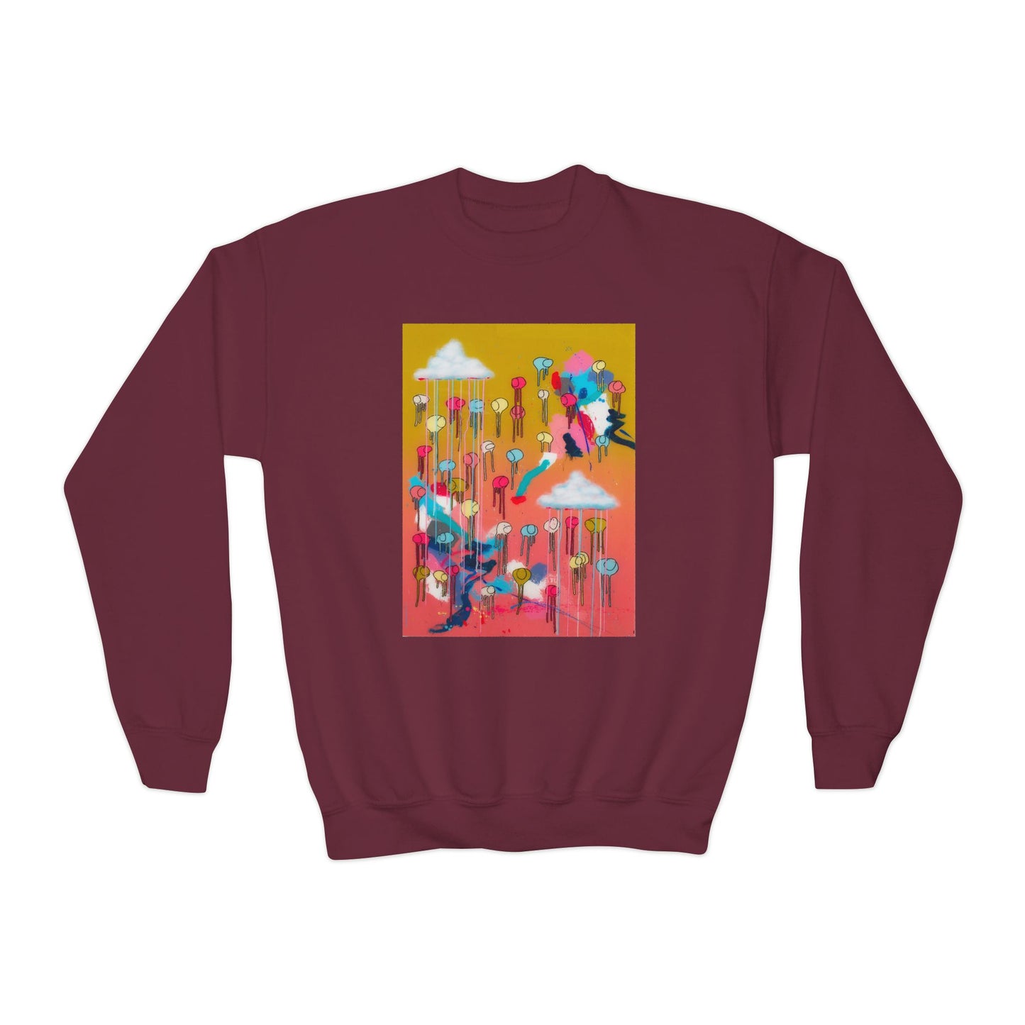RAINING COWS "Bubble Gum Sun" Kids Sweatshirt