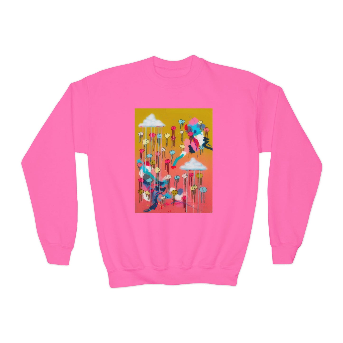 RAINING COWS "Bubble Gum Sun" Kids Sweatshirt