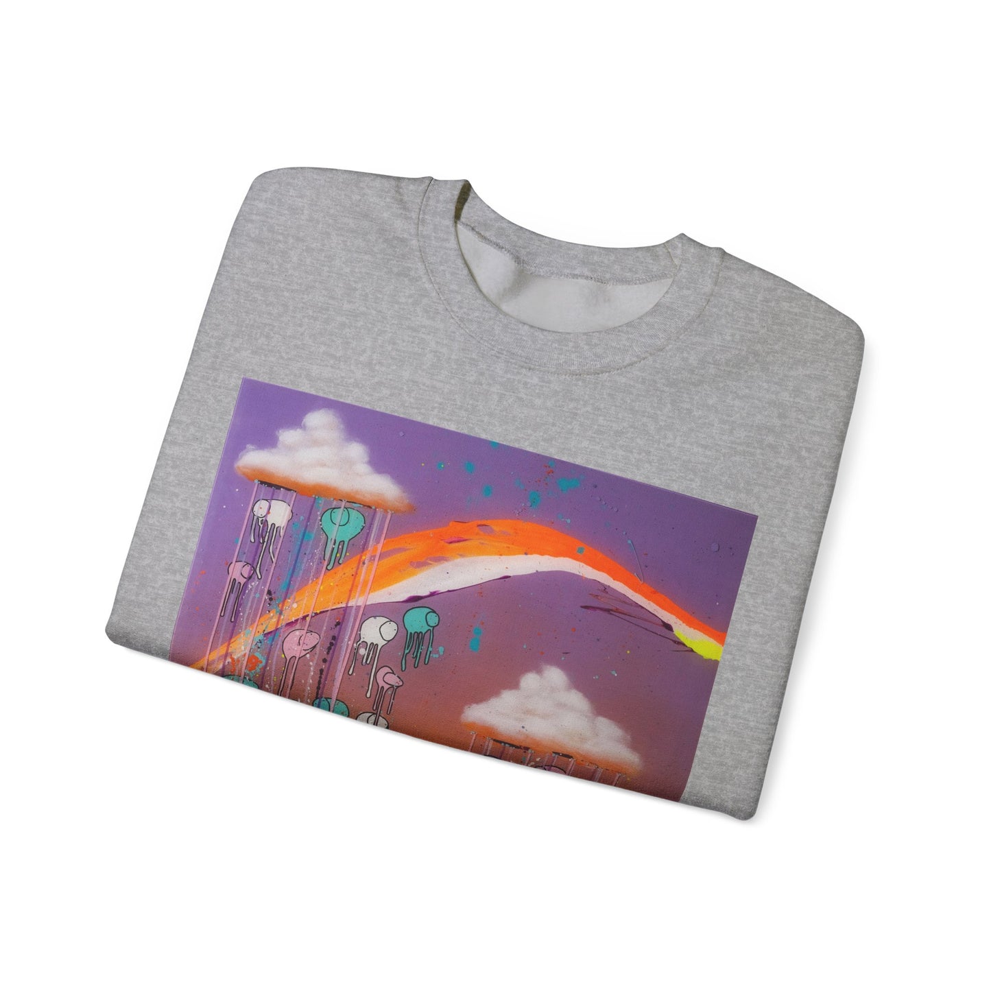RAINING COWS "Purple Sunset with a Yellow Twist" Sweatshirt