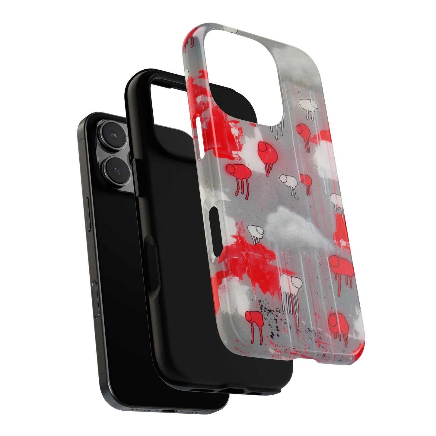 RAINING COWS "Red Falls Night" Phone Case
